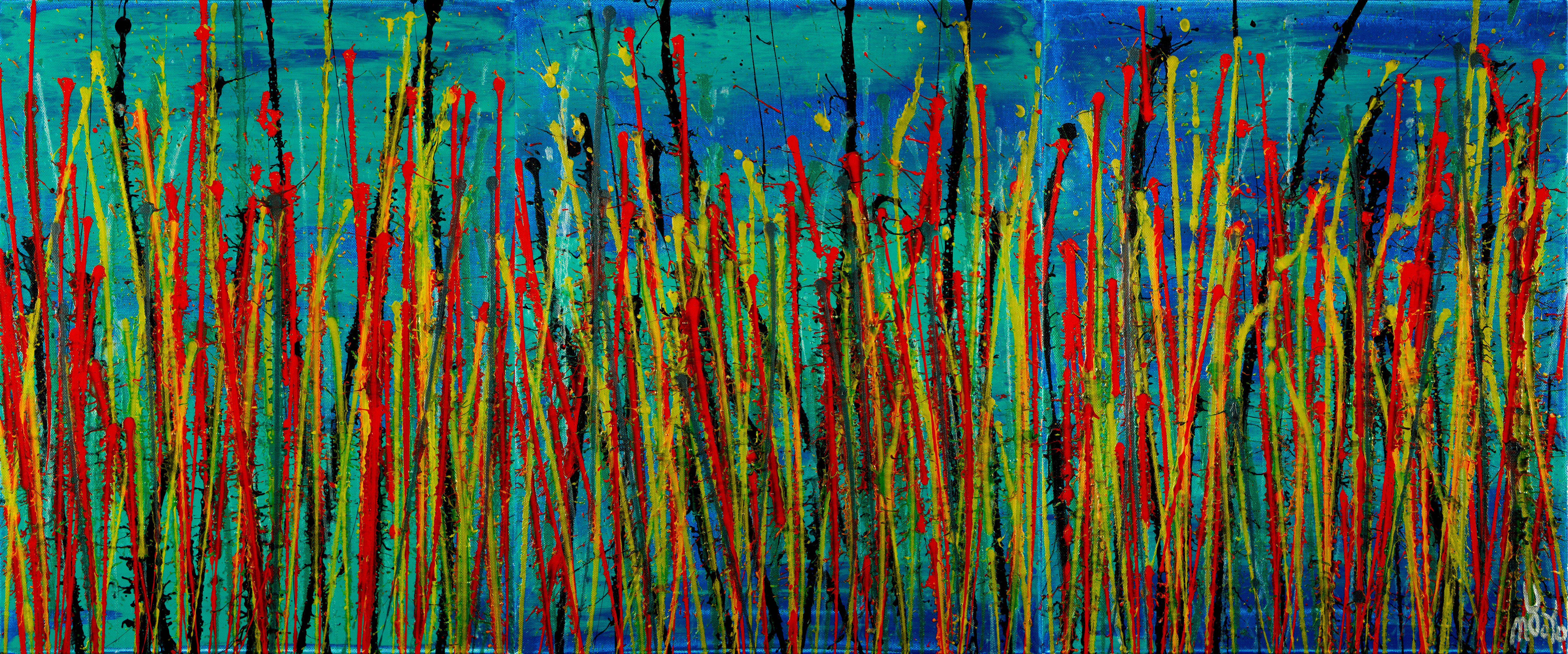 Abstract Painting di Nestor Toro - Immagini della natura (dispersione dei colori) 1, Pittura, Acrilico su tela