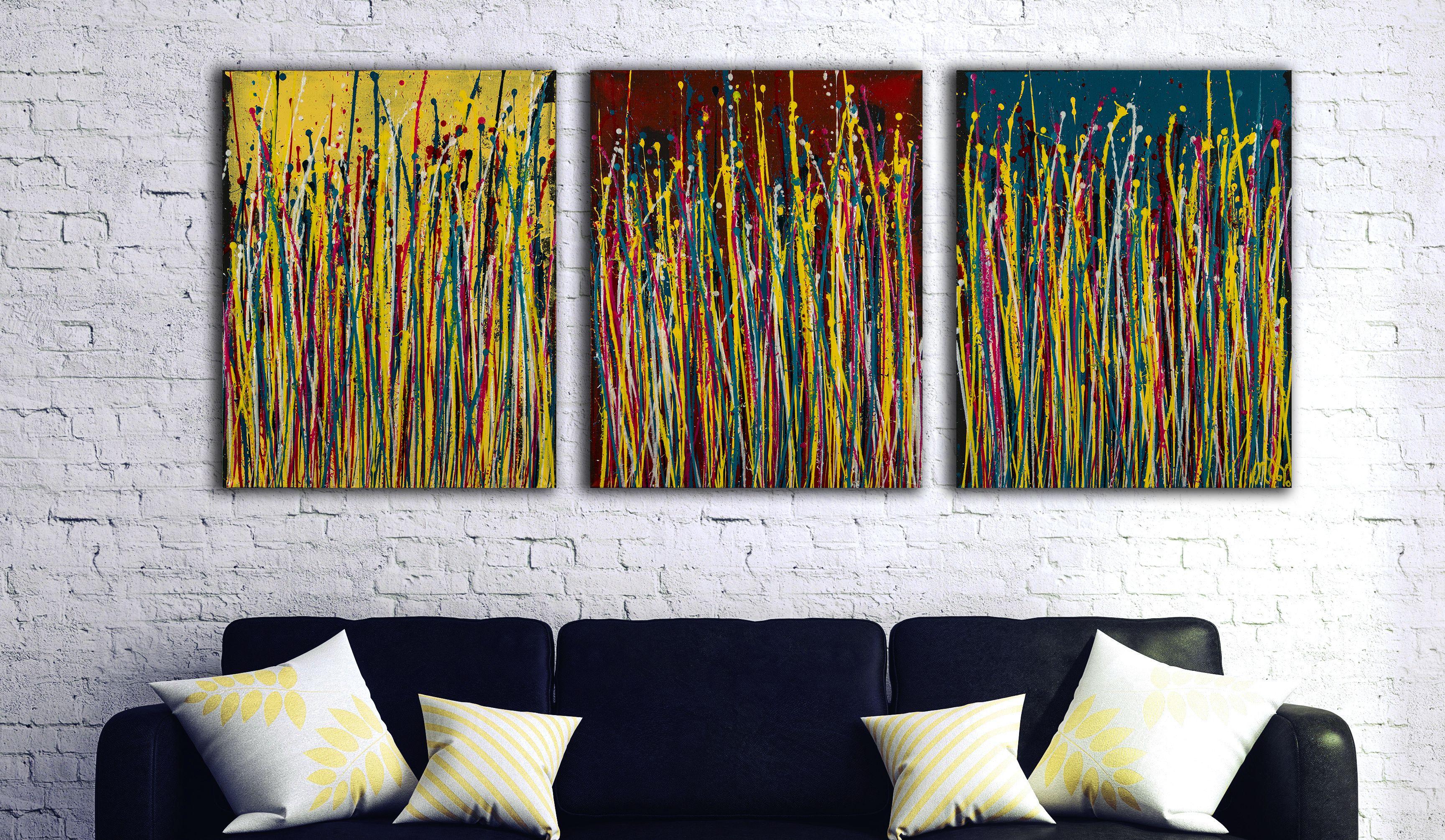Immagini della natura (dispersione dei colori) 2, Pittura, Acrilico su tela - Painting Espressionismo astratto di Nestor Toro