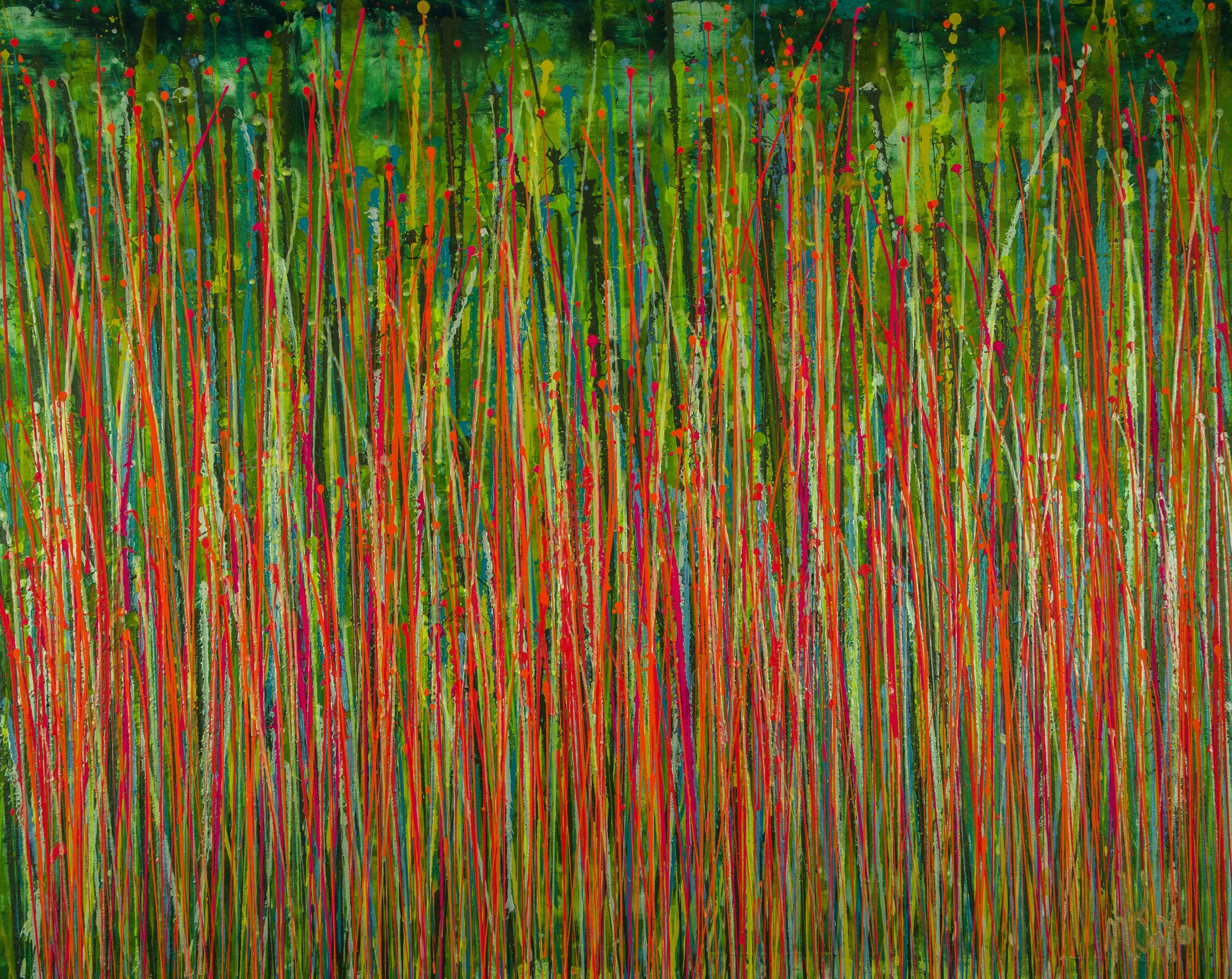 Nestor Toro Abstract Painting - Natures luminescence 2, Painting, Acrylic on Canvas