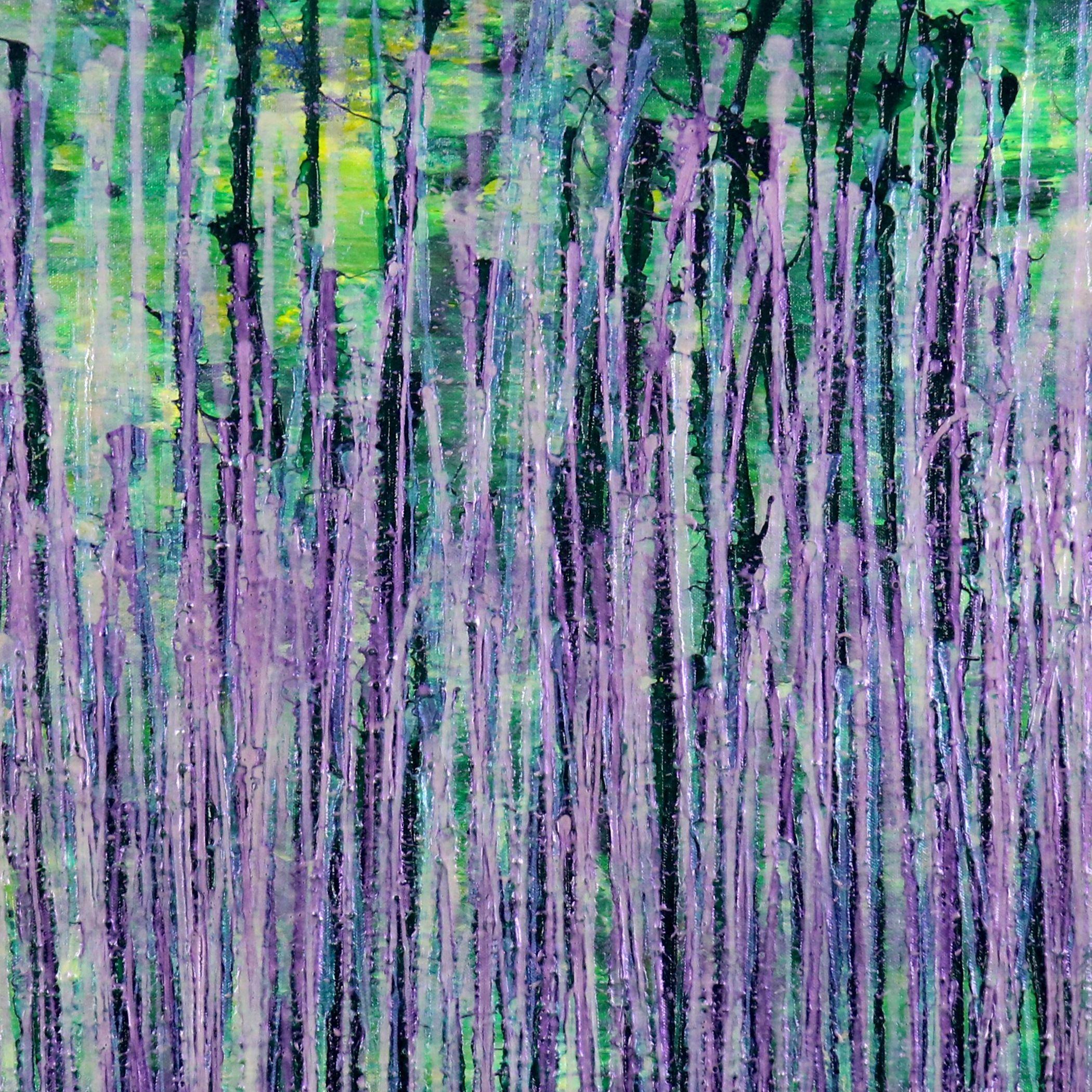 Sinergia de la naturaleza (Luces cegadoras) 2, Pintura, Acrílico sobre lienzo - Abstract Painting Gris de Nestor Toro