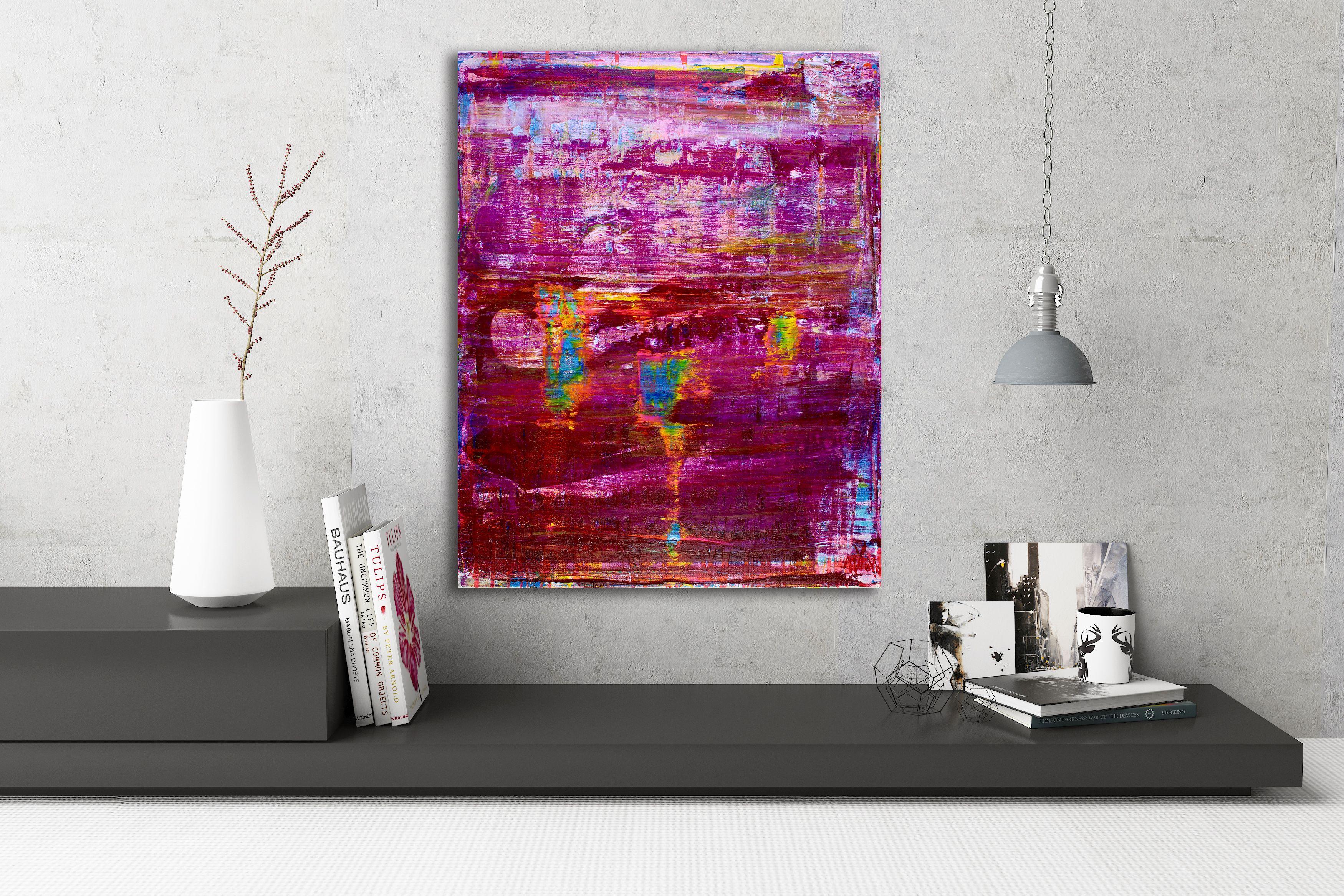 Frequenze notturne, Pittura, Acrilico su tela - Painting di Nestor Toro
