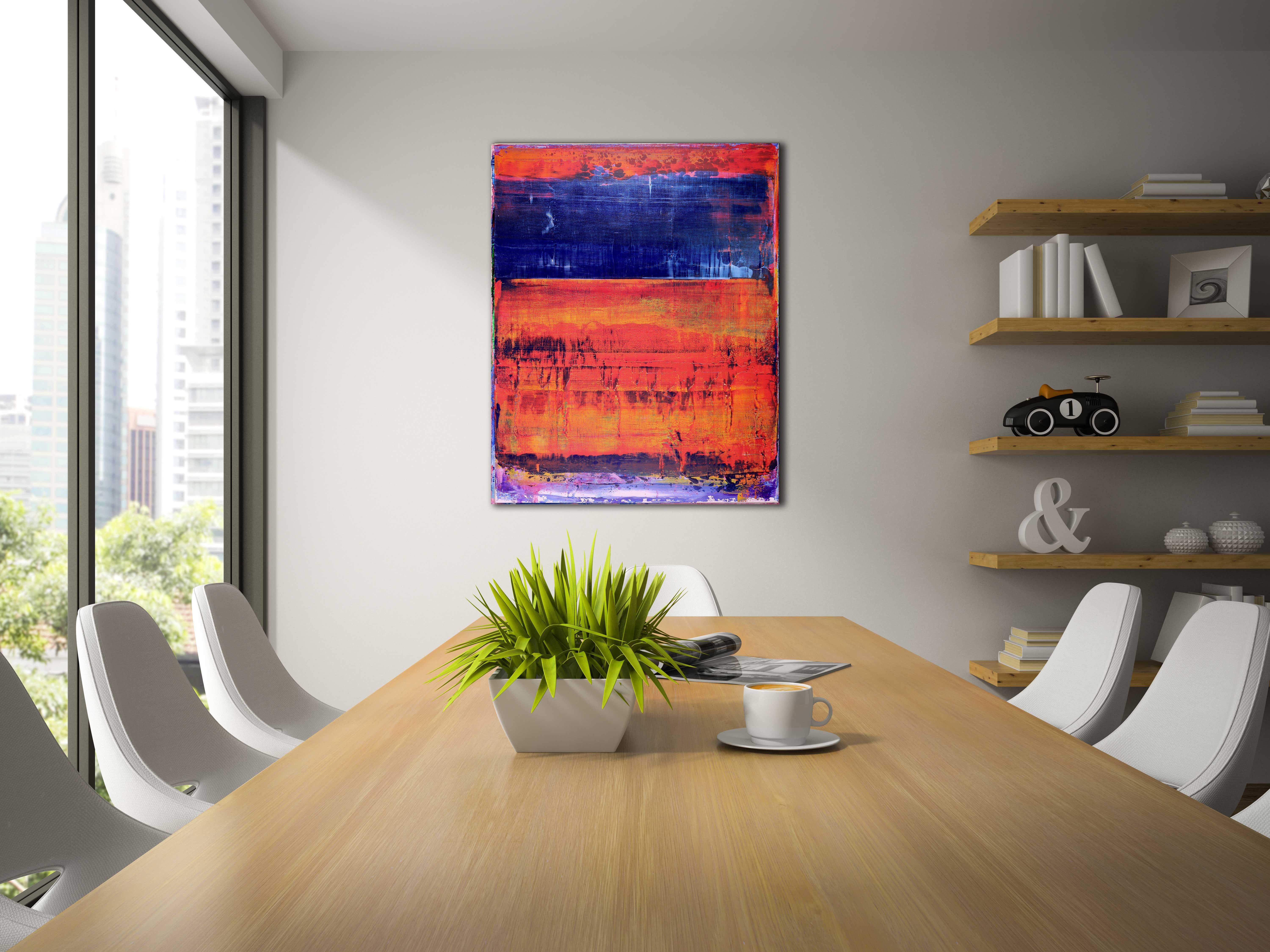 Contemplazione notturna, Pittura, Acrilico su tela - Painting di Nestor Toro