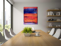 Contemplation nocturne, peinture, acrylique sur toile