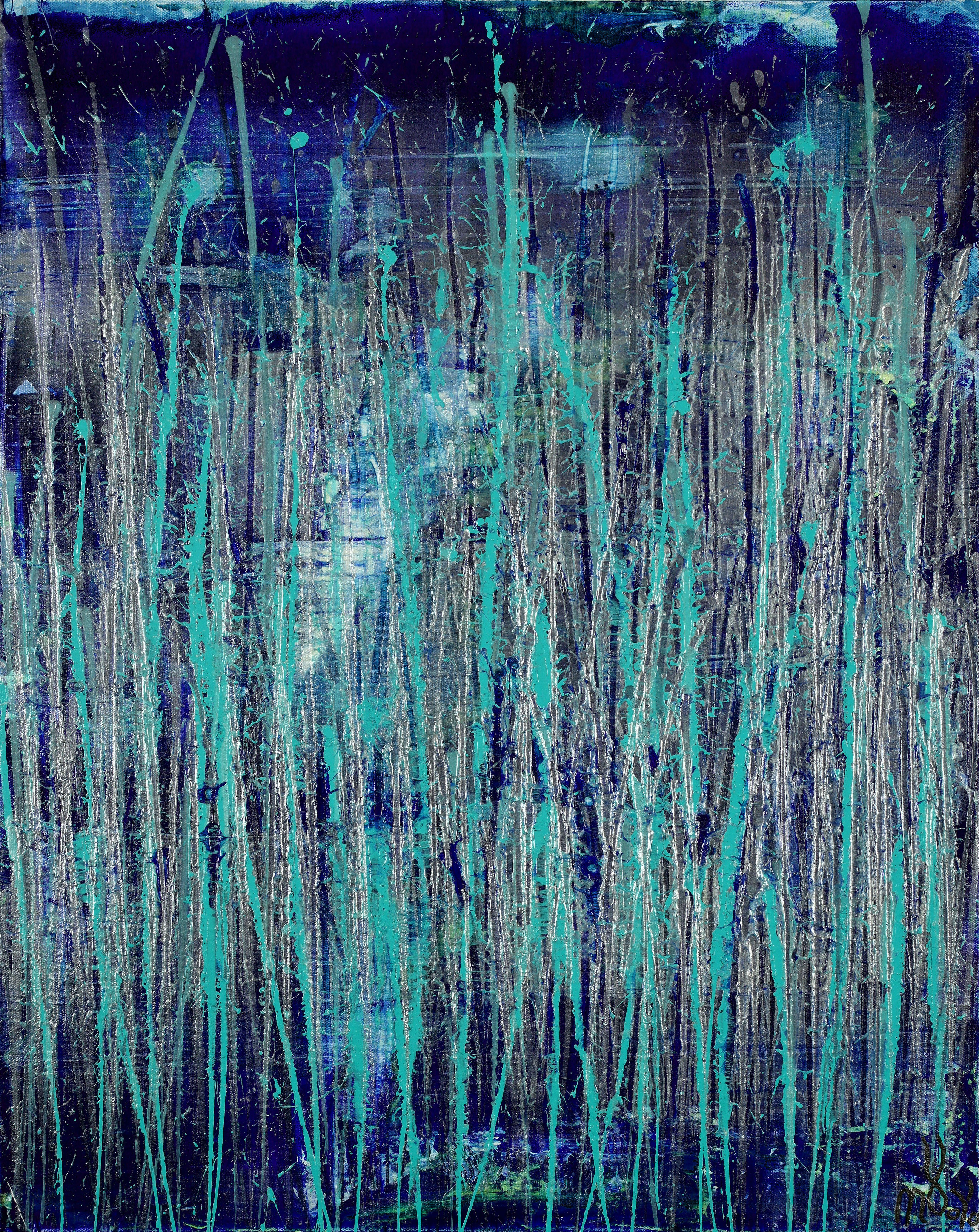 Abstract Painting di Nestor Toro - Impavidità notturna 6, Pittura, Acrilico su tela