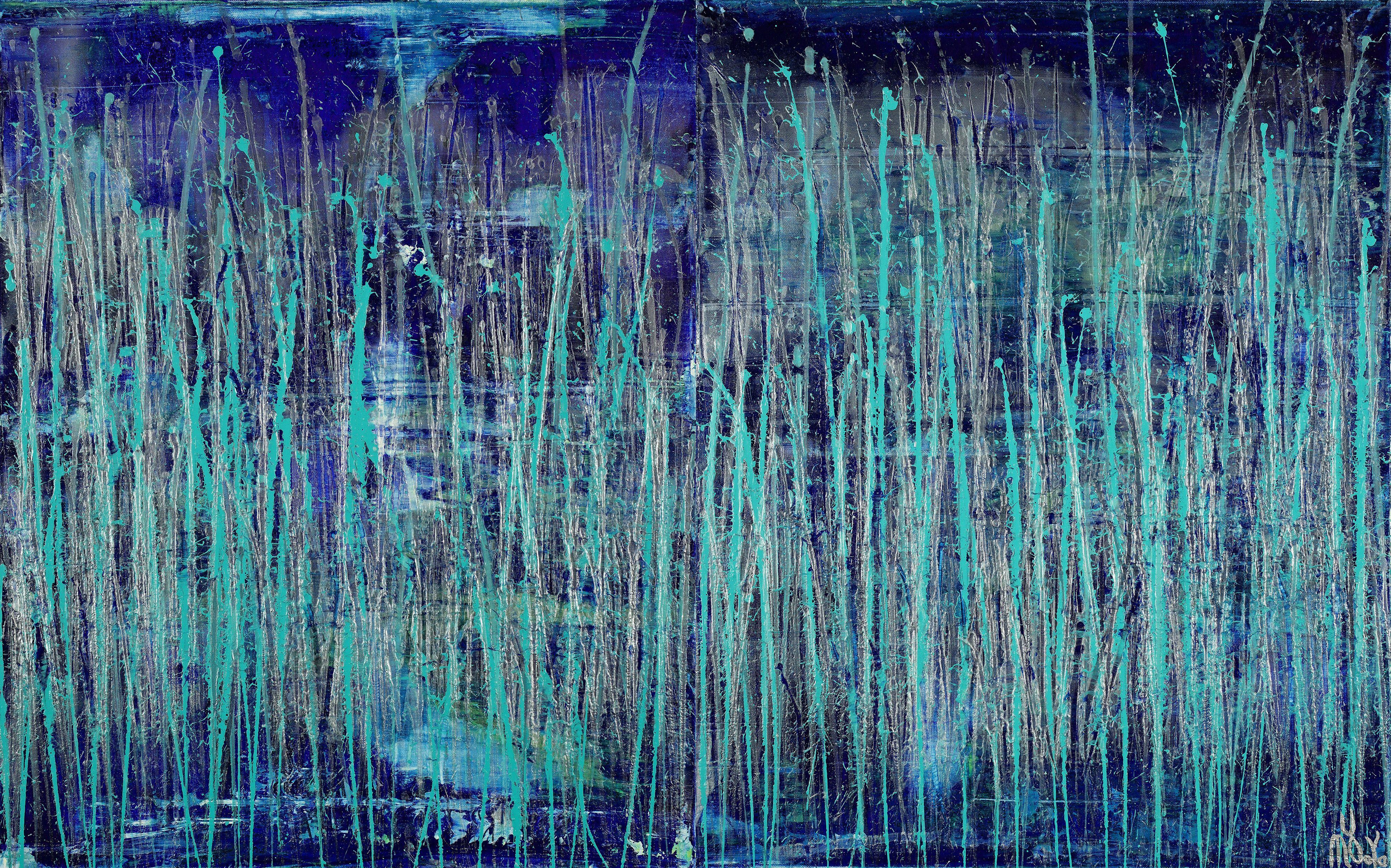 Abstract Painting di Nestor Toro - Impavidità notturna 7, Pittura, Acrilico su tela