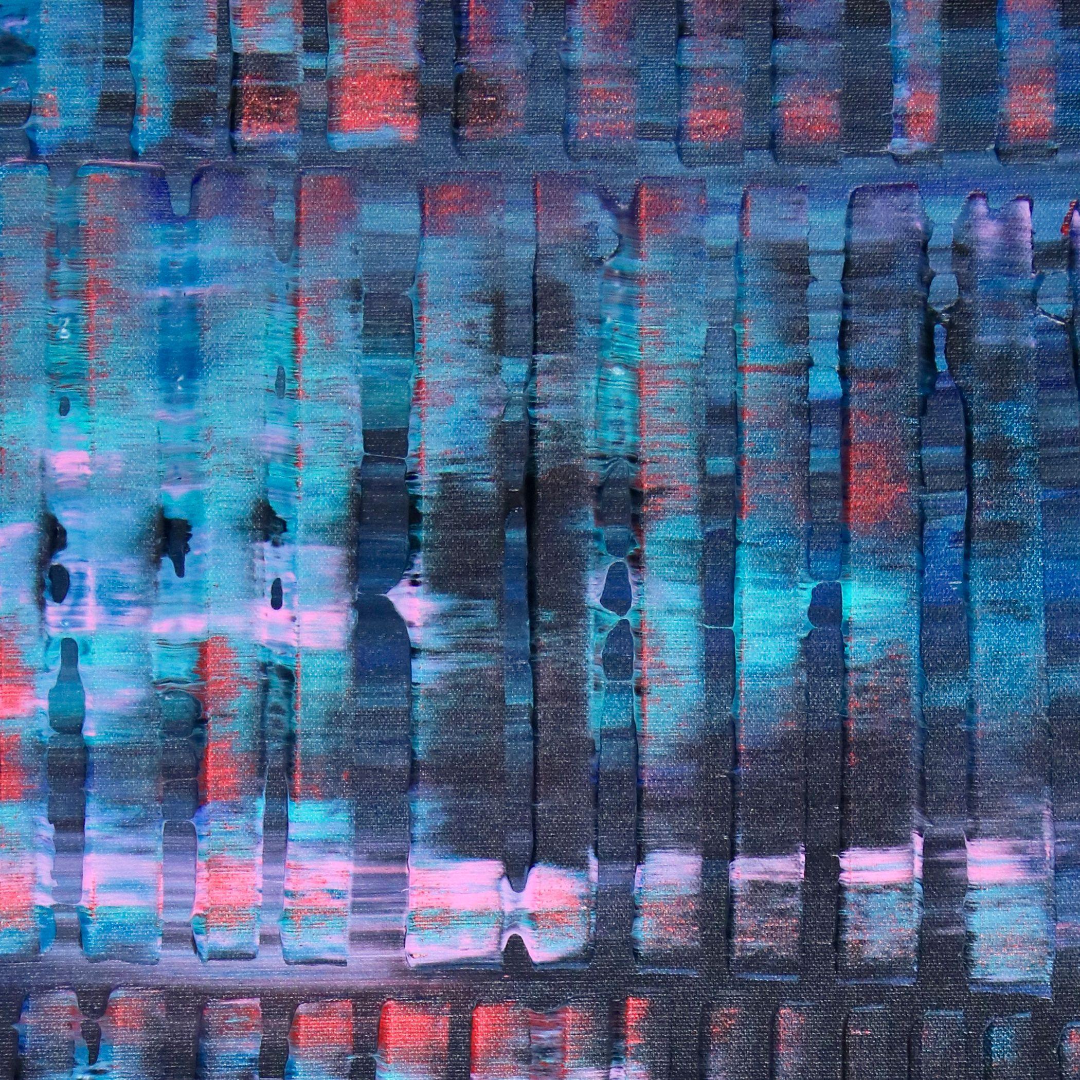 sombras y luces nocturnas, Pintura, Acrílico sobre lienzo - Painting Abstracto de Nestor Toro