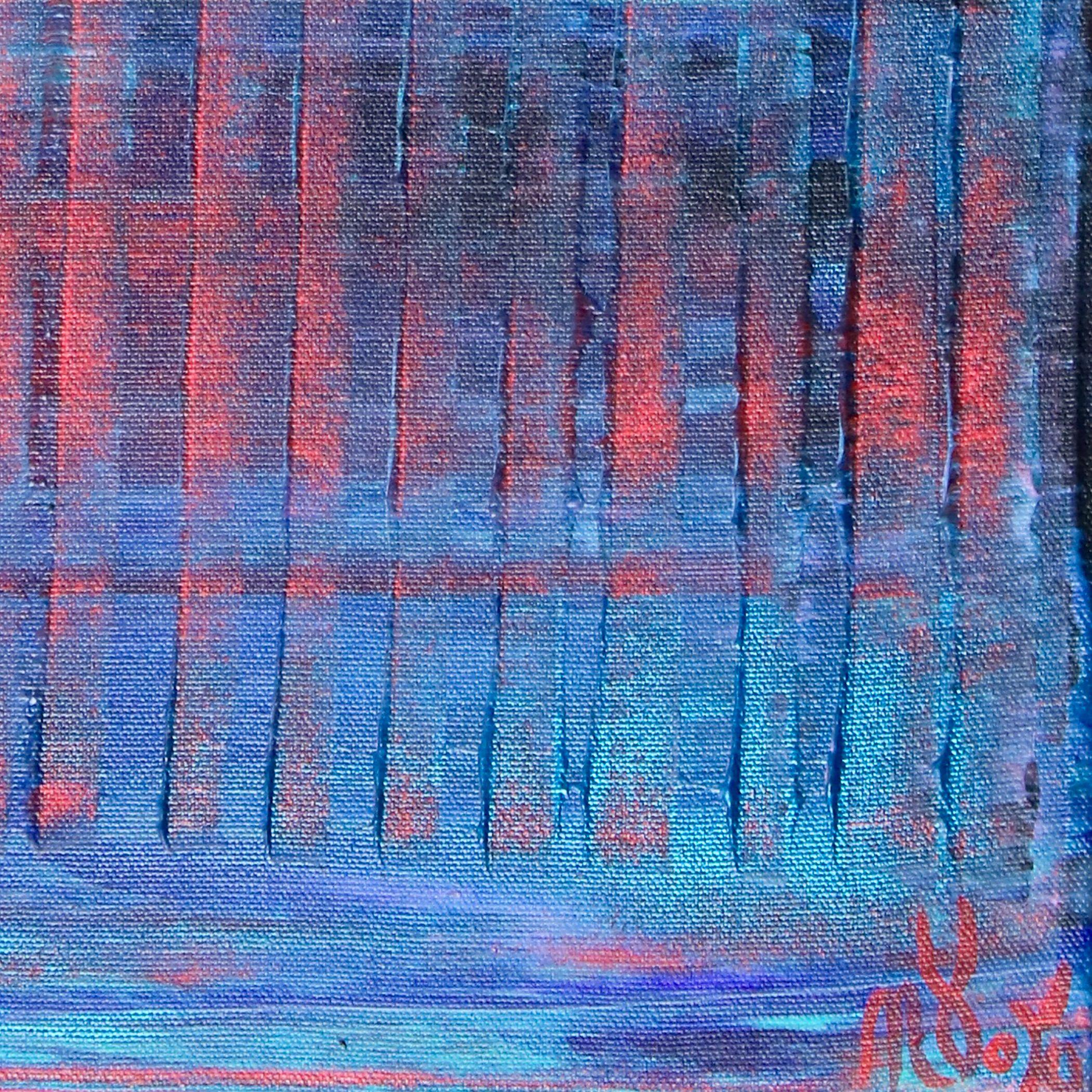 nighttime shadows and lights, Painting, Acrylic on Canvas For Sale 1