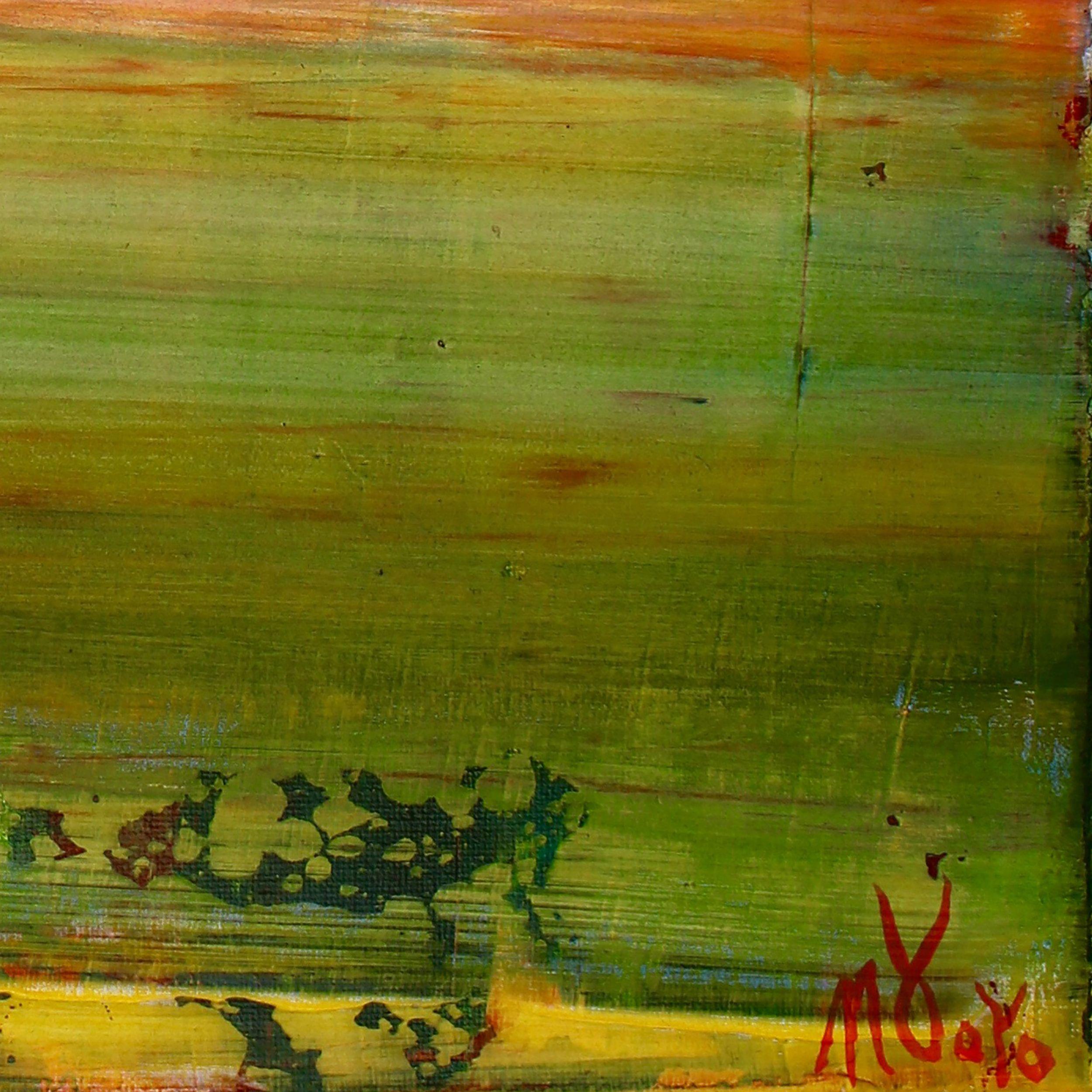 Senza confini, Pittura, Acrilico su tela - Abstract Painting Arancia di Nestor Toro