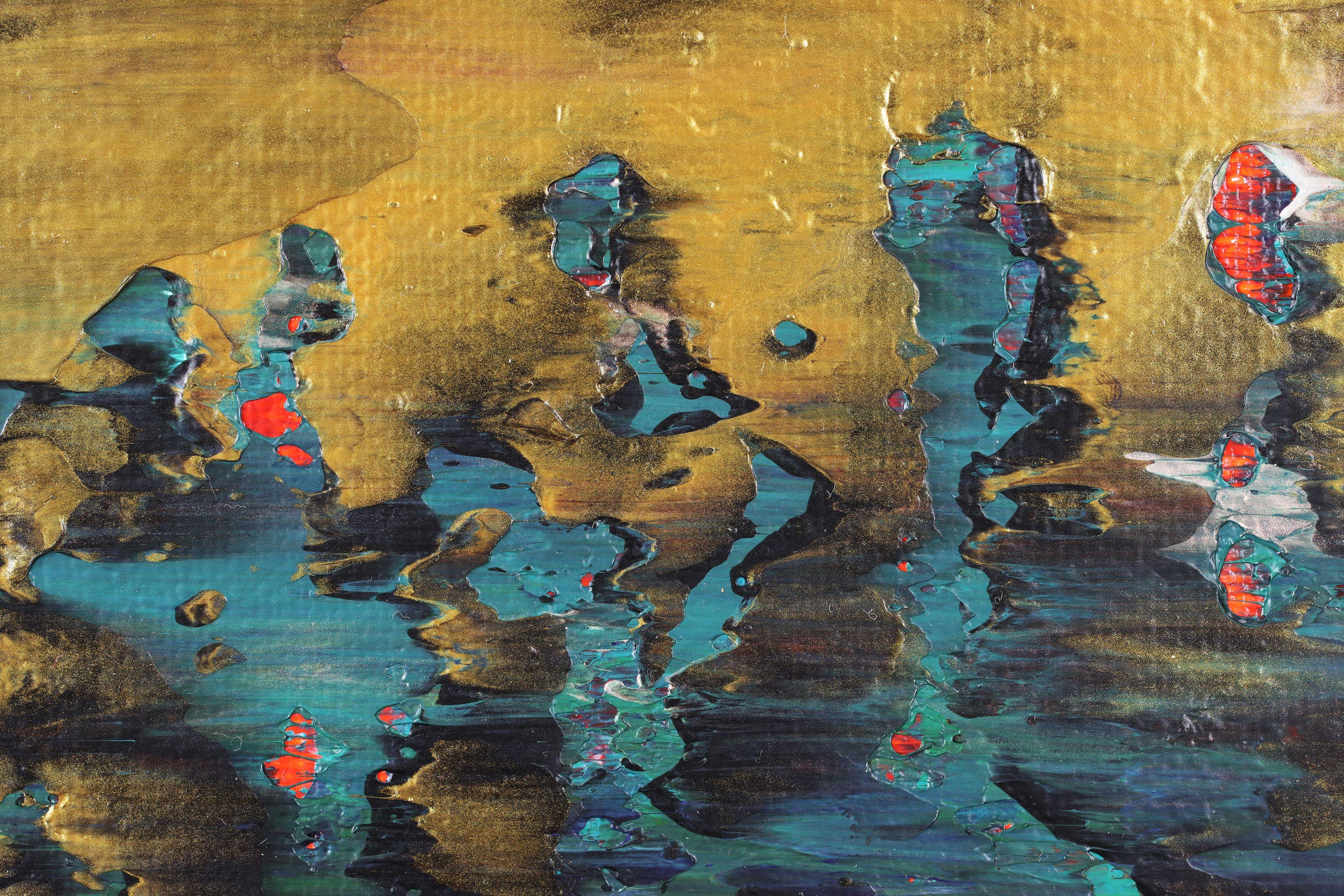 Nocturn Panorama 7, Gemälde, Acryl auf Leinwand (Schwarz), Abstract Painting, von Nestor Toro