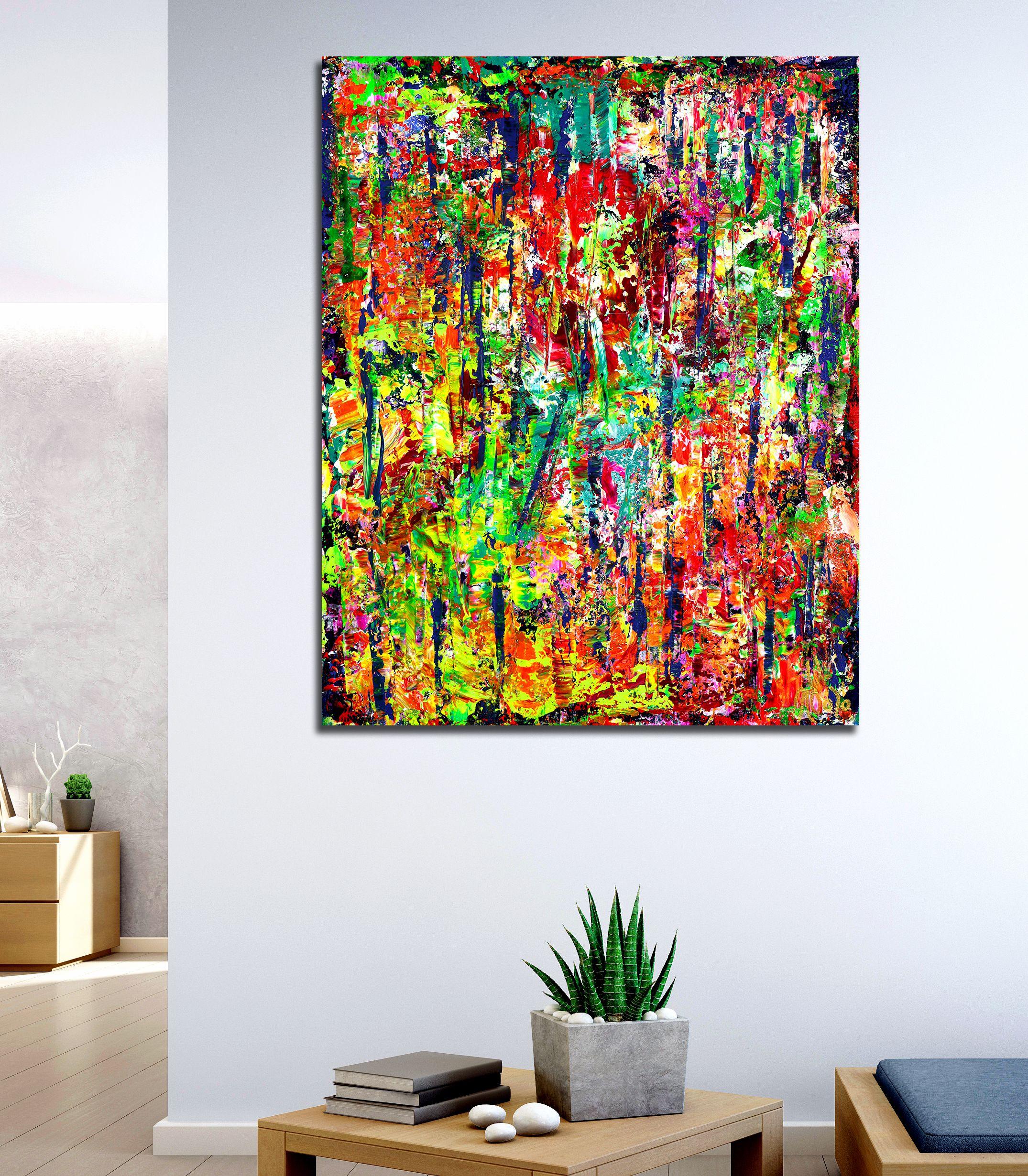 One crazy dream (Colorful panorama), Painting, Acrylic on Canvas For Sale 1