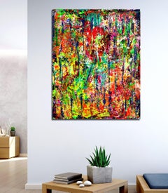 One crazy dream (Colorful panorama), Painting, Acrylic on Canvas