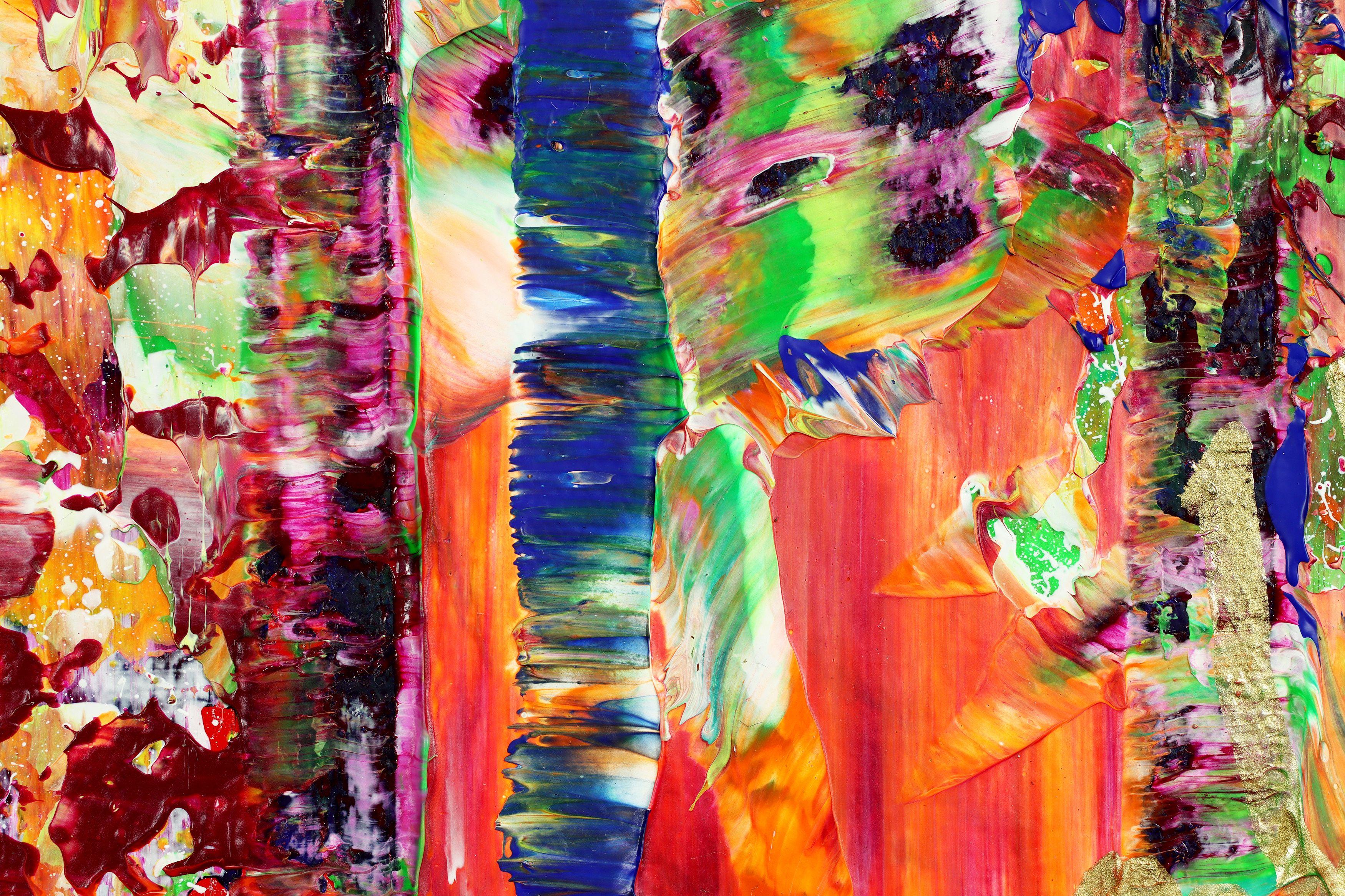 One crazy dream (Colorful panorama), Painting, Acrylic on Canvas For Sale 3