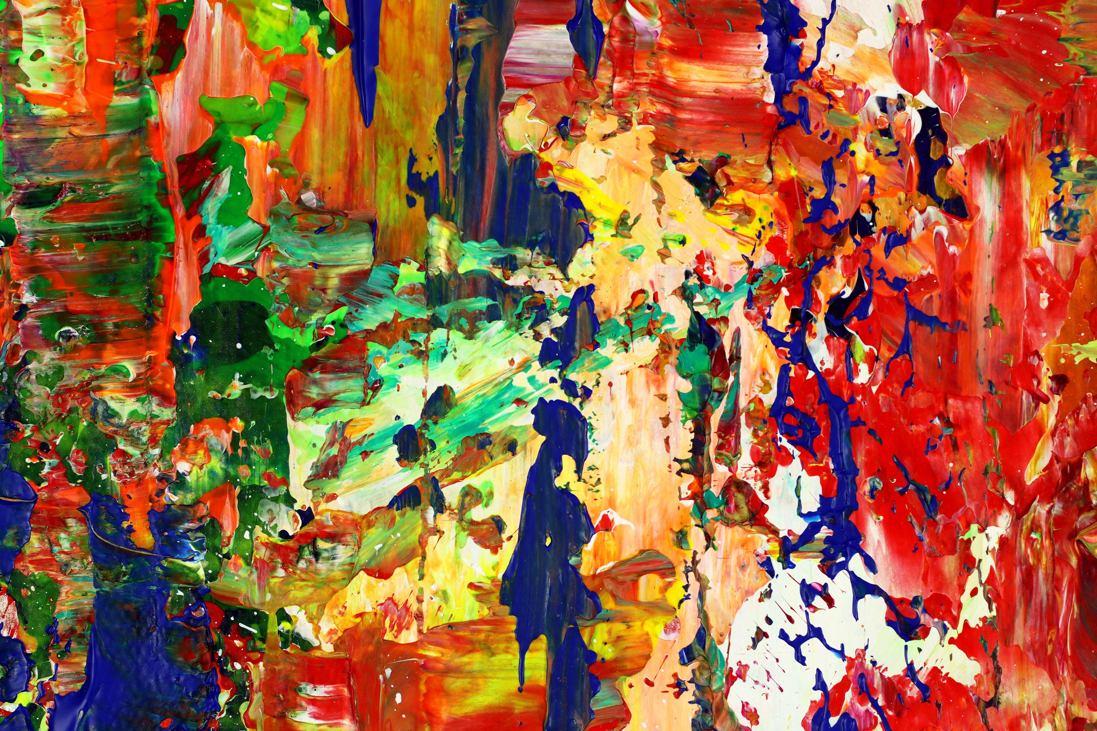 One crazy dream (Colorful panorama), Painting, Acrylic on Canvas For Sale 4