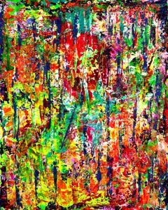 Un rêve folle ( panorama coloré), peinture, acrylique sur toile