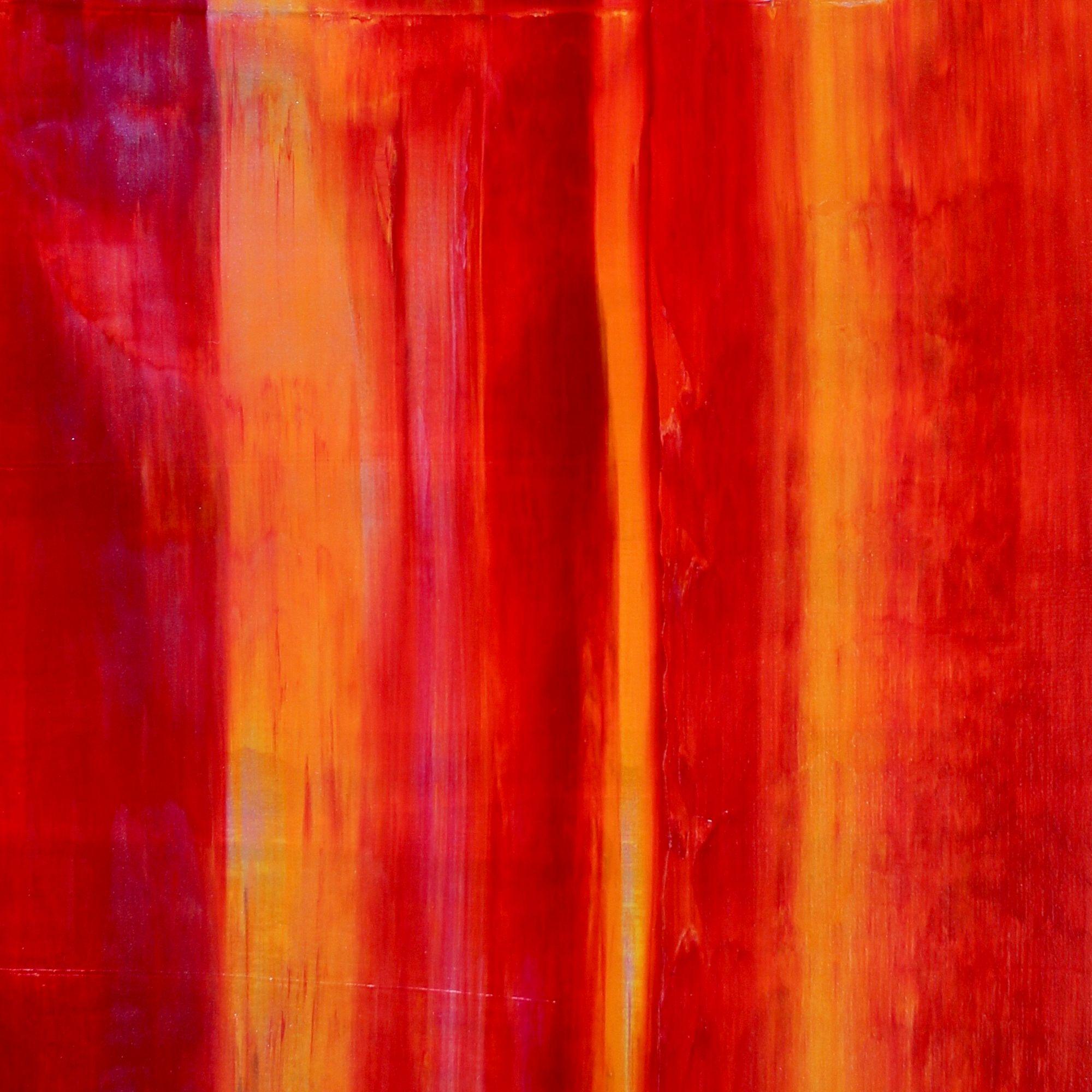 Orange Fusion, Pittura, Acrilico su tela - Painting di Nestor Toro