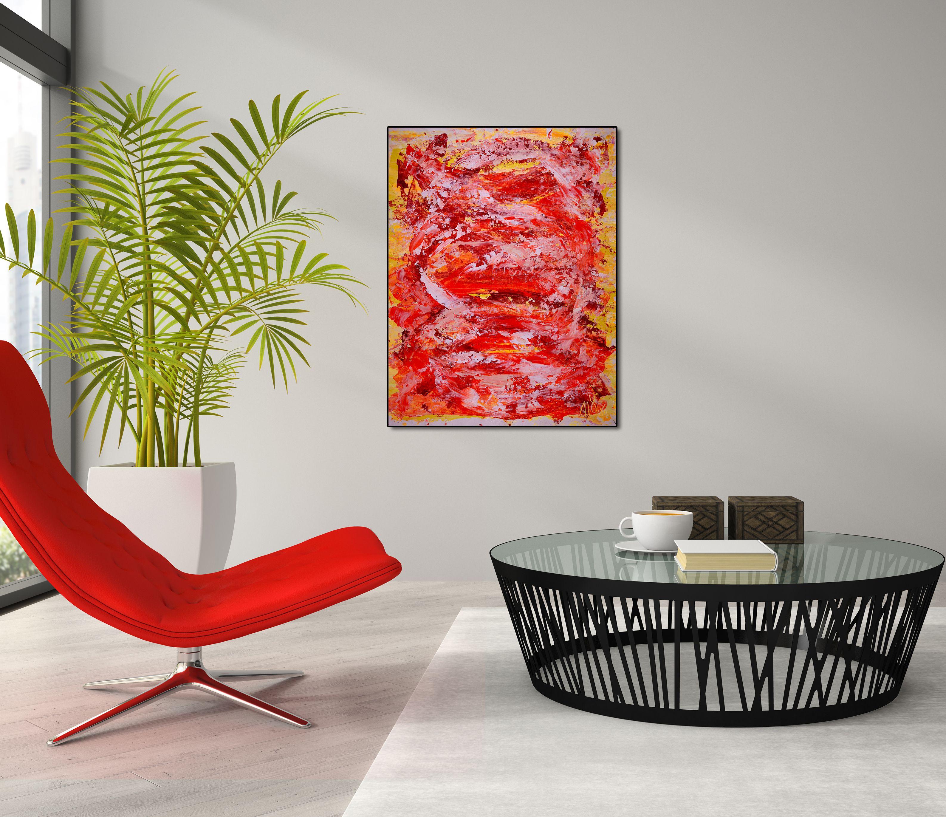 Magnetismo Naranja, Pintura, Acrílico sobre lienzo - Painting de Nestor Toro
