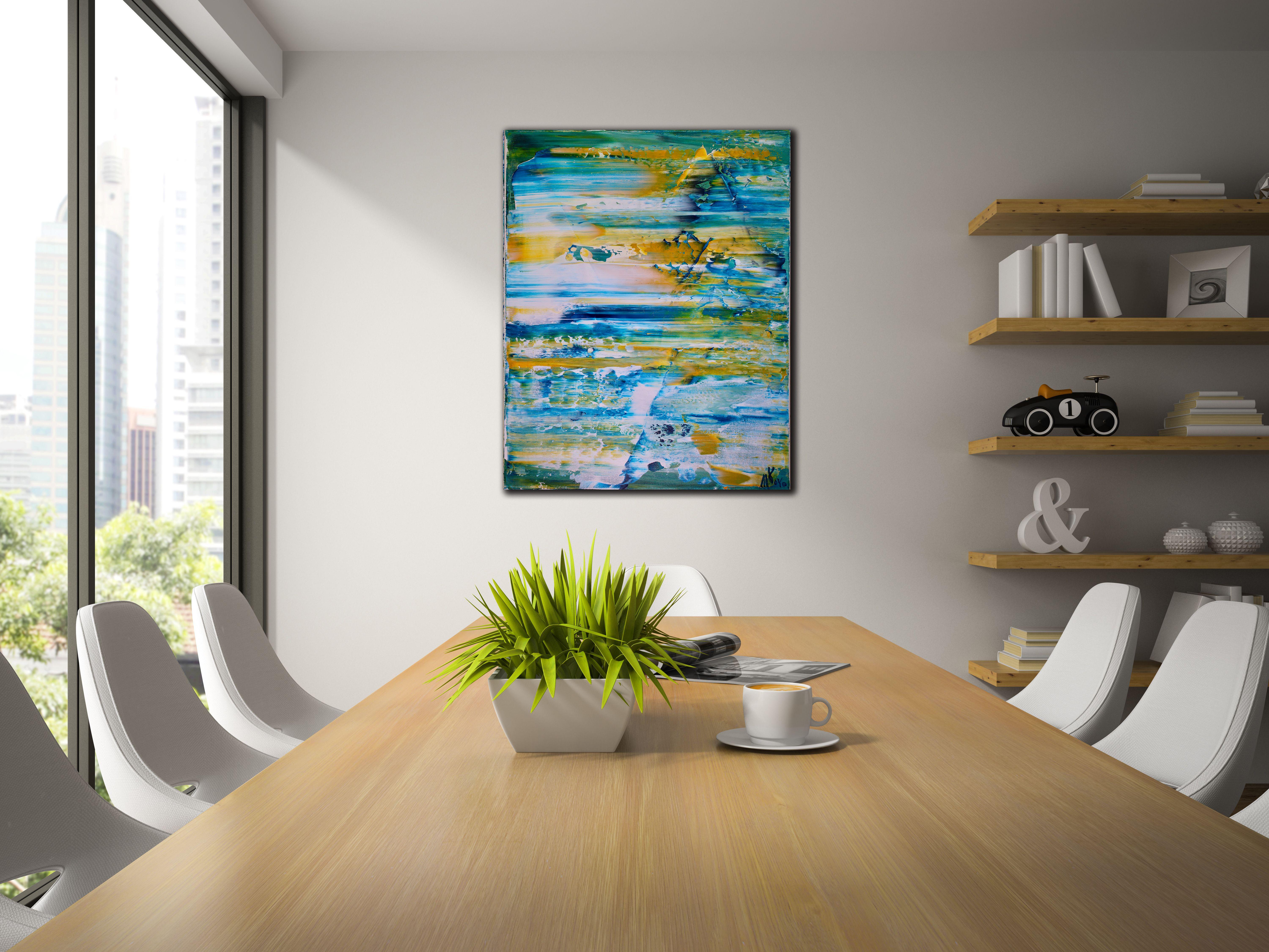 Sopra il Pacifico, Pittura, Acrilico su tela - Painting Astratto di Nestor Toro