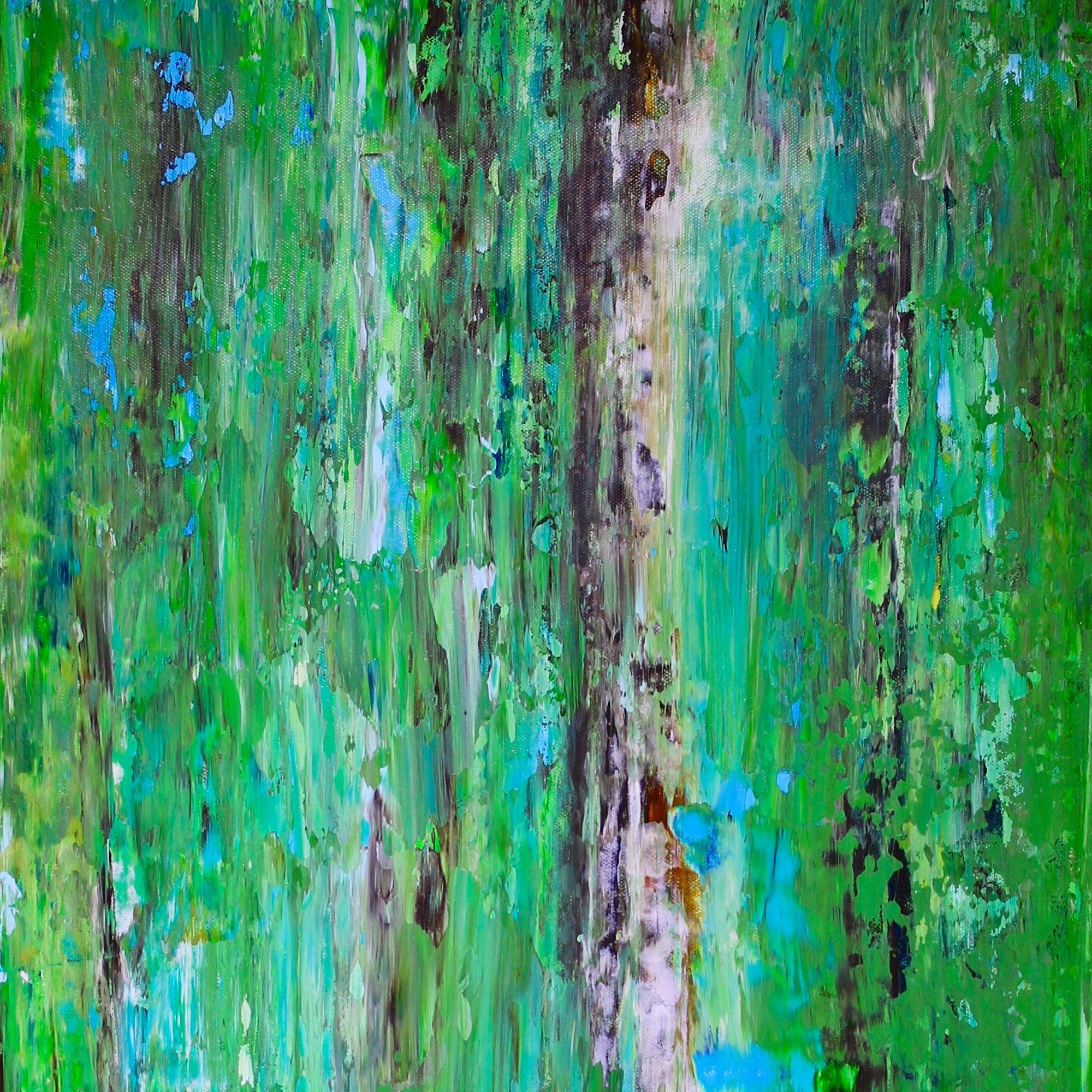 Später Frühjahr (2018), Gemälde, Acryl auf Leinwand (Grün), Abstract Painting, von Nestor Toro
