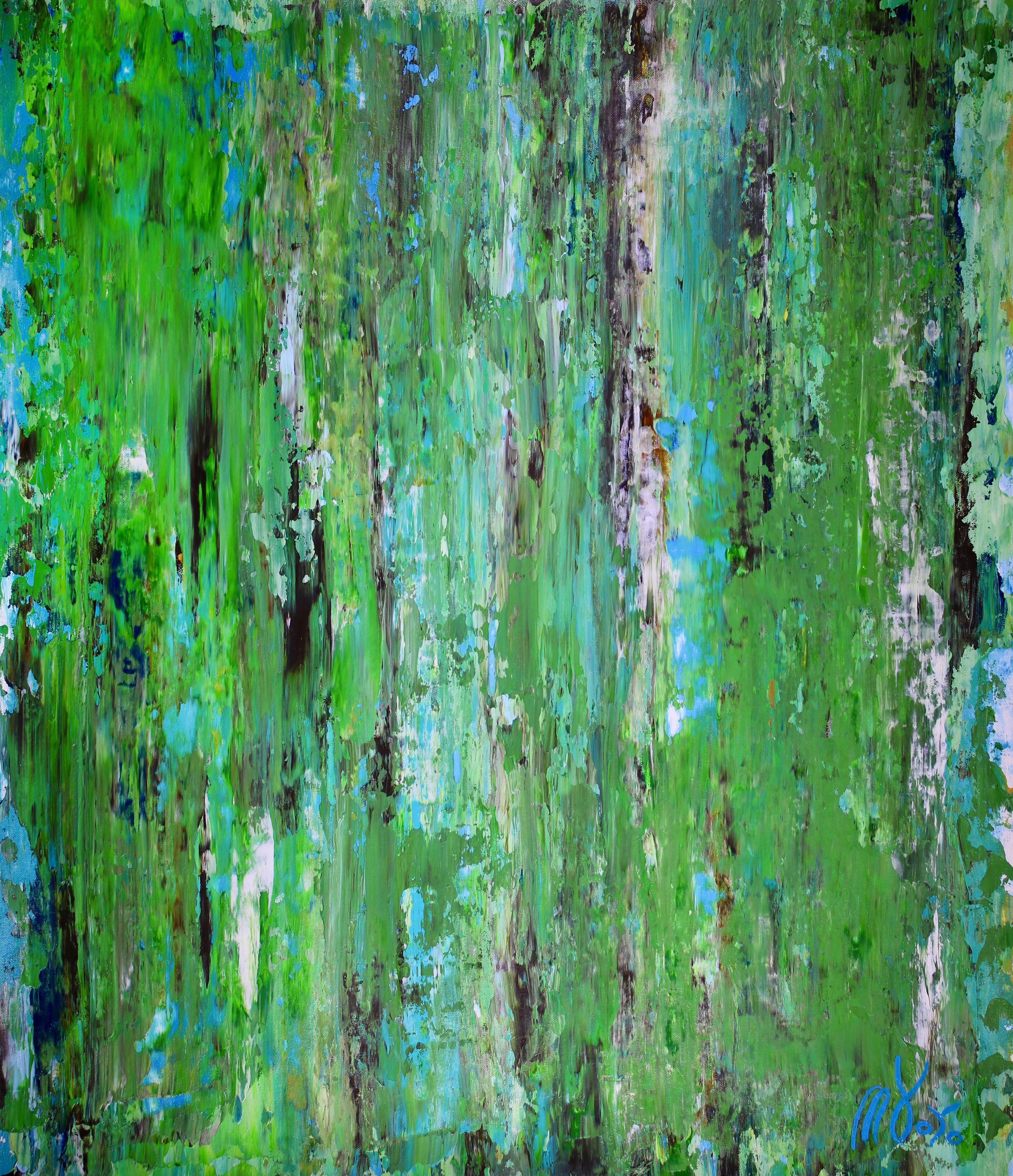 Nestor Toro Abstract Painting – Später Frühjahr (2018), Gemälde, Acryl auf Leinwand