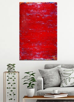Versteinertes Rot, Gemälde, Acryl auf Leinwand
