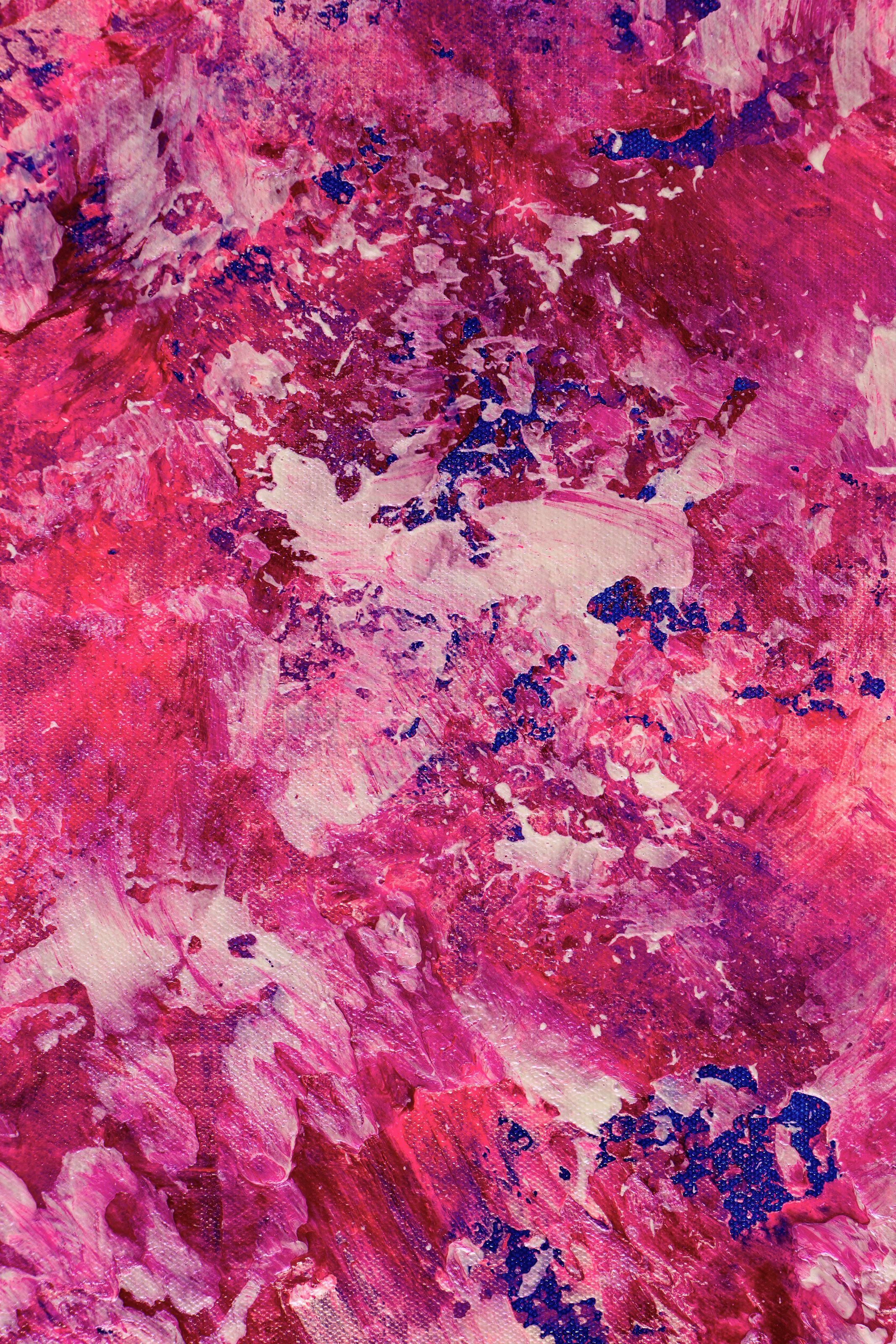 Pink Rush (Toma de posesión), Pintura, Acrílico sobre lienzo - Abstract Painting Rosa de Nestor Toro