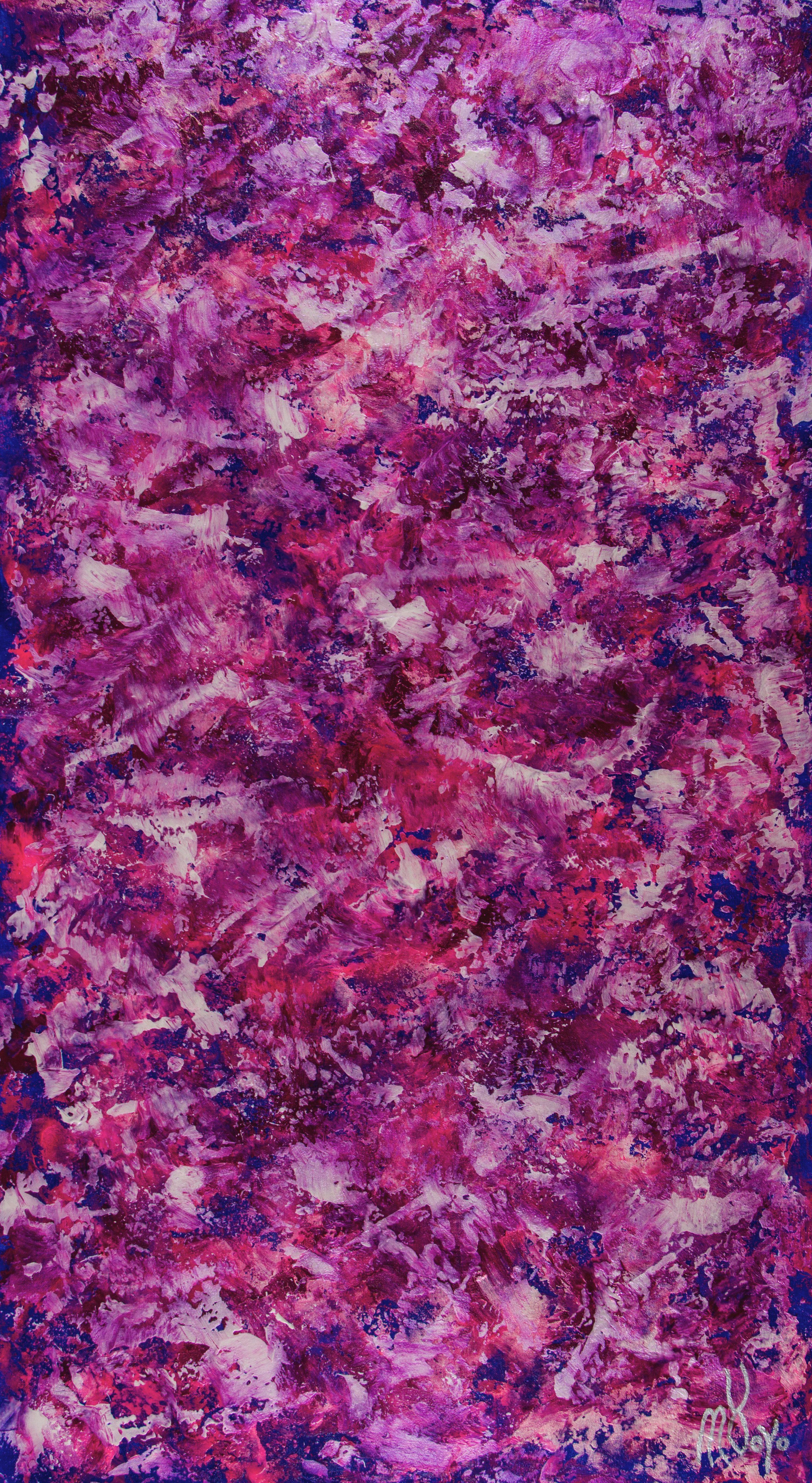Nestor Toro Abstract Painting - Pink Rush (Takeover), Painting, Acrylic on Canvas