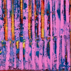 Pink takeover (Yellow lights), Painting, Acrylic on Canvas