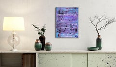 Purple Eclipse 1, Painting, Acrylic on Canvas