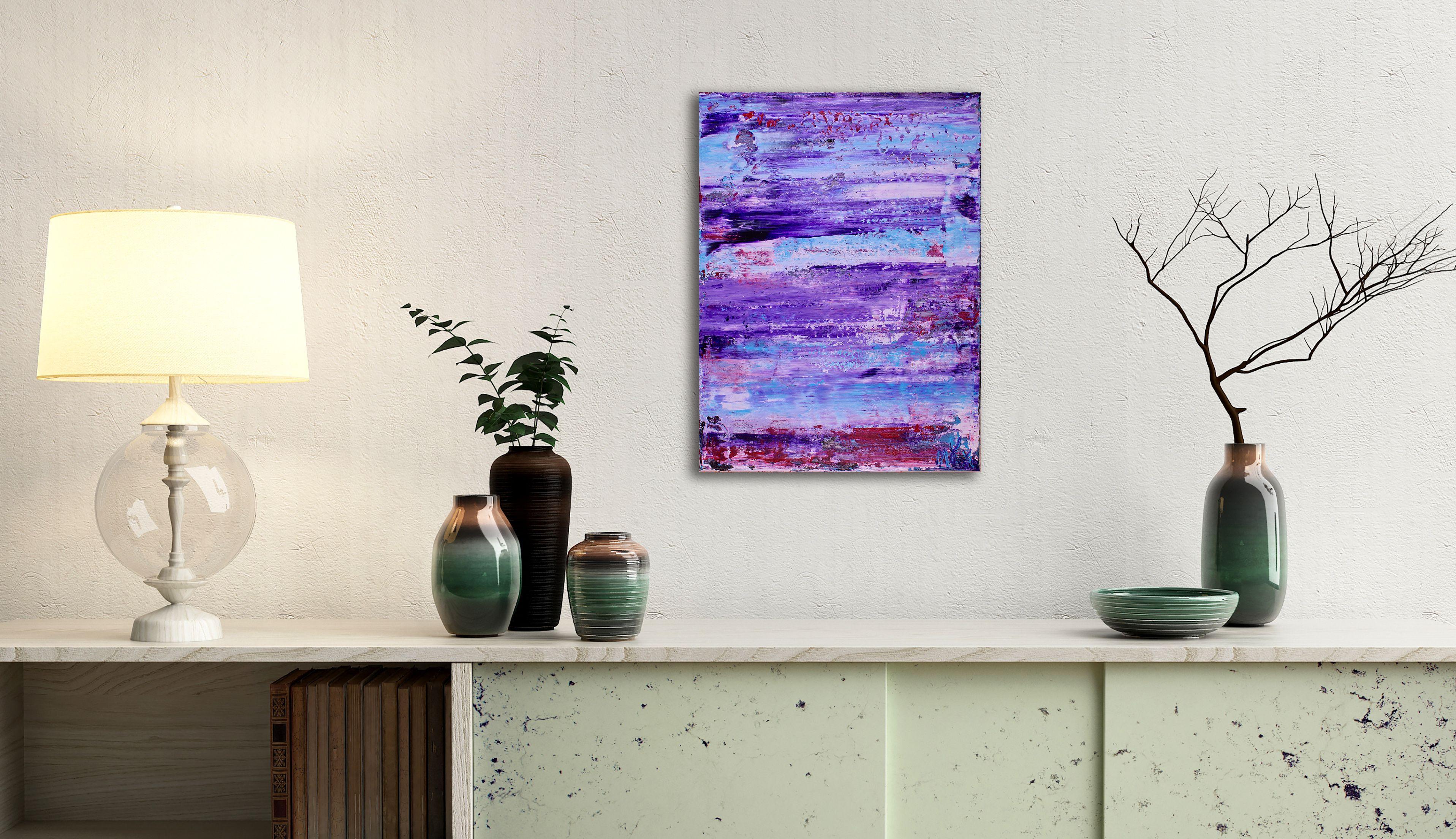 Purple Eclipse 2, Pittura, Acrilico su tela - Painting di Nestor Toro