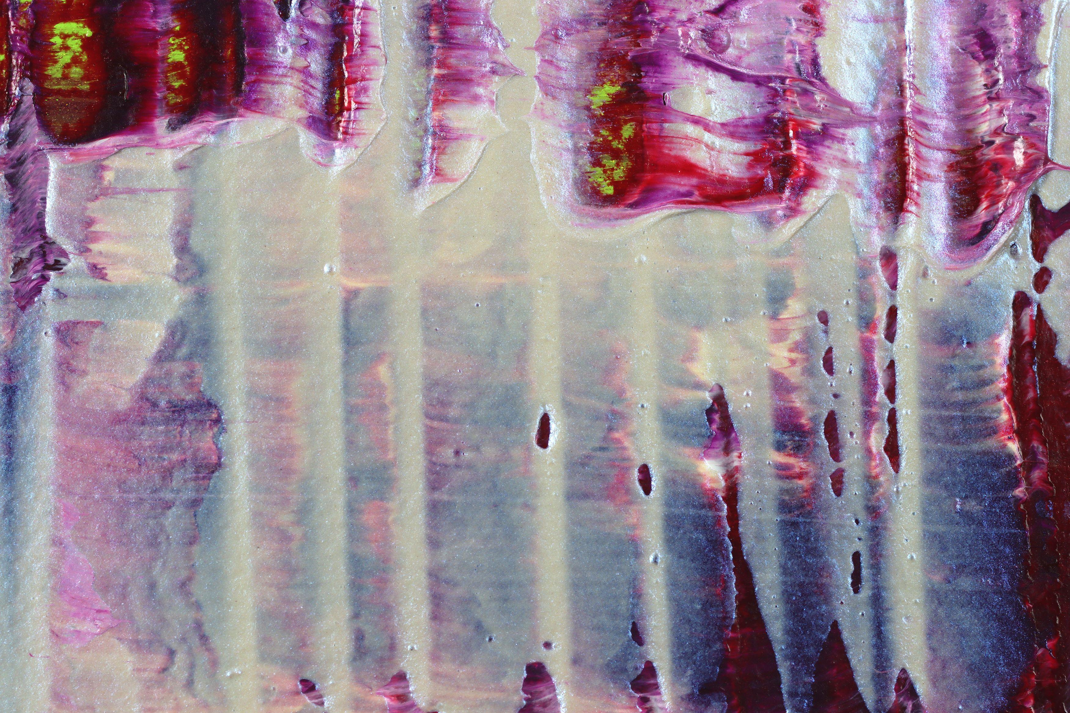 Panorama viola (Blu cangiante) 2, Pittura, Acrilico su tela - Painting Astratto di Nestor Toro