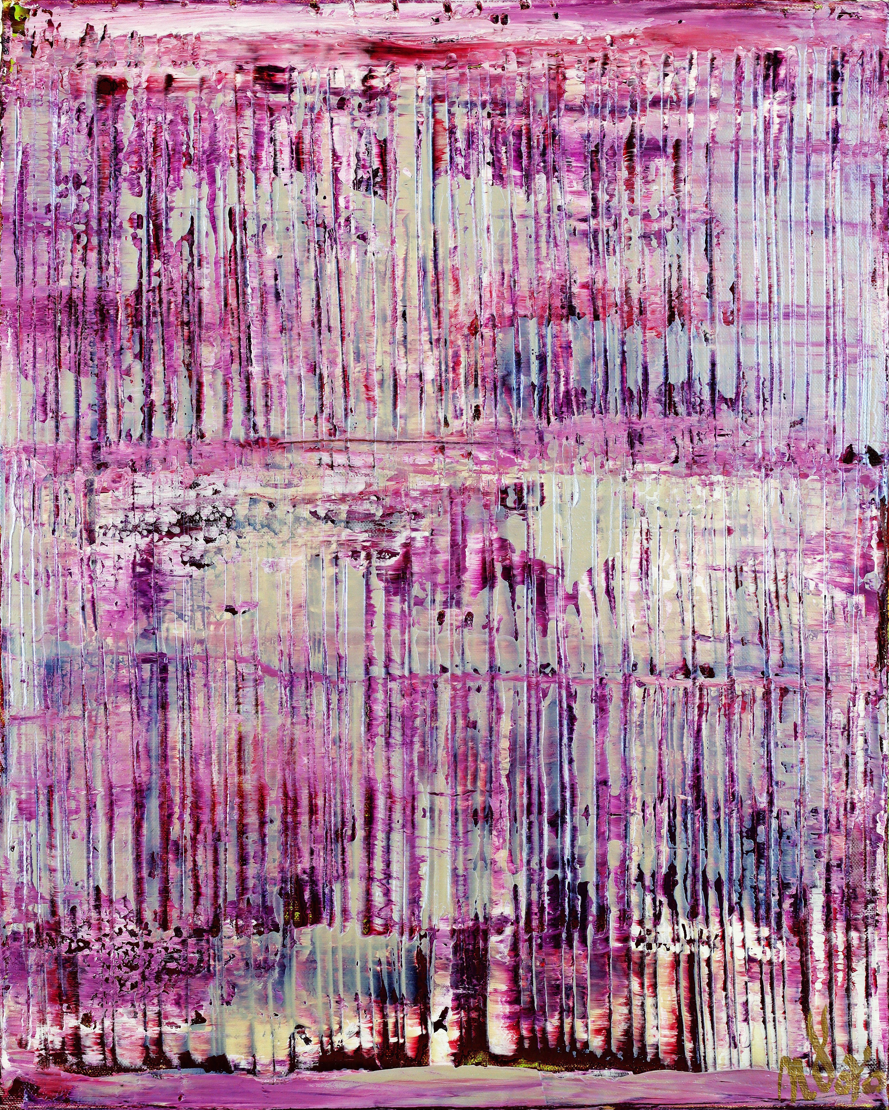 Abstract Painting di Nestor Toro - Panorama viola (Blu cangiante) 2, Pittura, Acrilico su tela