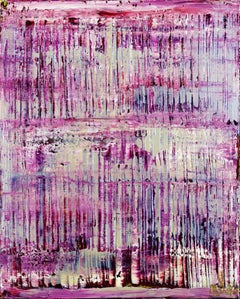 Purple panorama (Changing Iridescent Blue) 2, Painting, Acrylic on Canvas