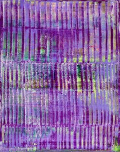Purple panorama (Green reflections), Painting, Acrylic on Canvas