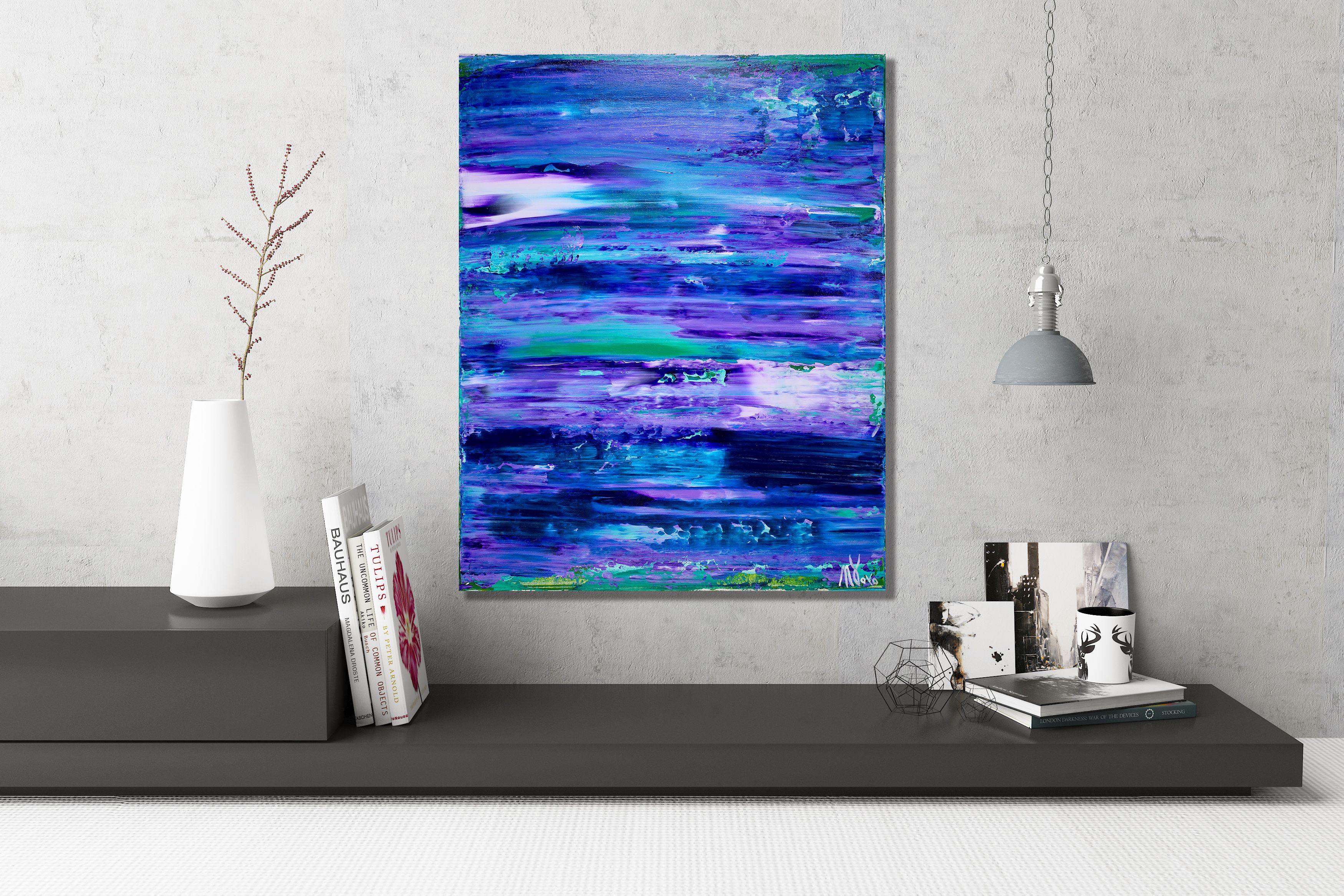 Panorama viola, Pittura, Acrilico su tela - Painting Astratto di Nestor Toro