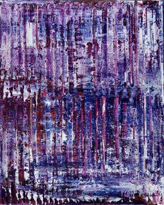 Lila Panoramen (Purple Lights), Gemälde, Acryl auf Leinwand