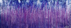 Purple Spectra (Silver skies), Painting, Acrylic on Canvas