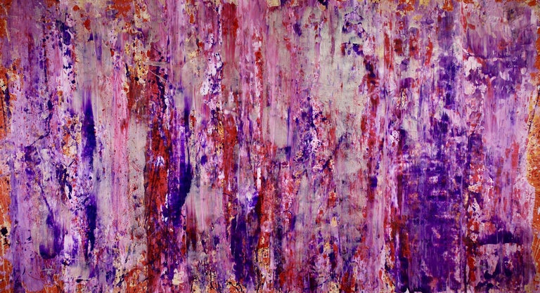 Nestor Toro Purple Storm With Silver Light Painting Acrylic On