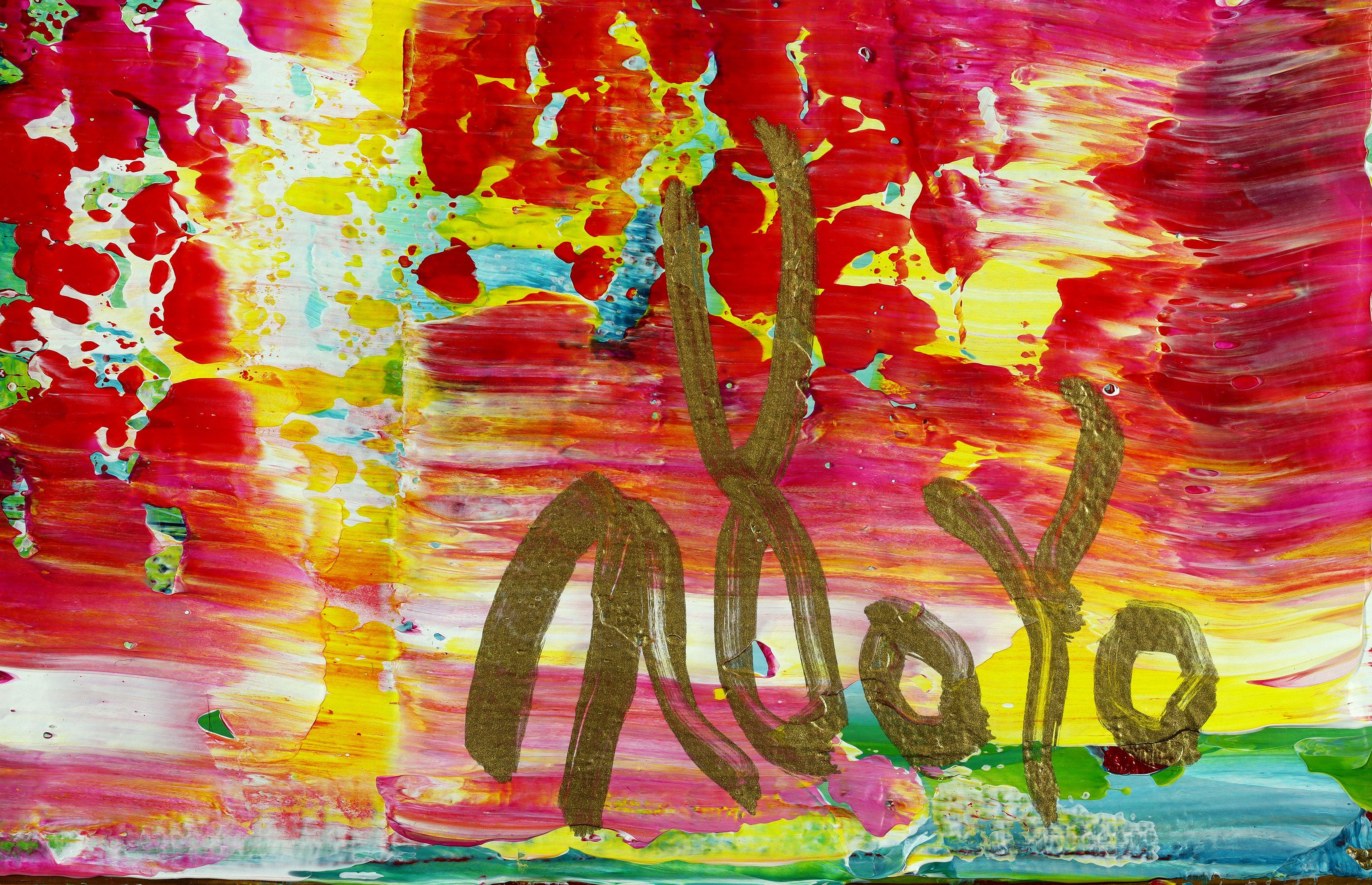 Puzzled Imagery (Rote Reflexionen), Gemälde, Acryl auf Leinwand im Angebot 2