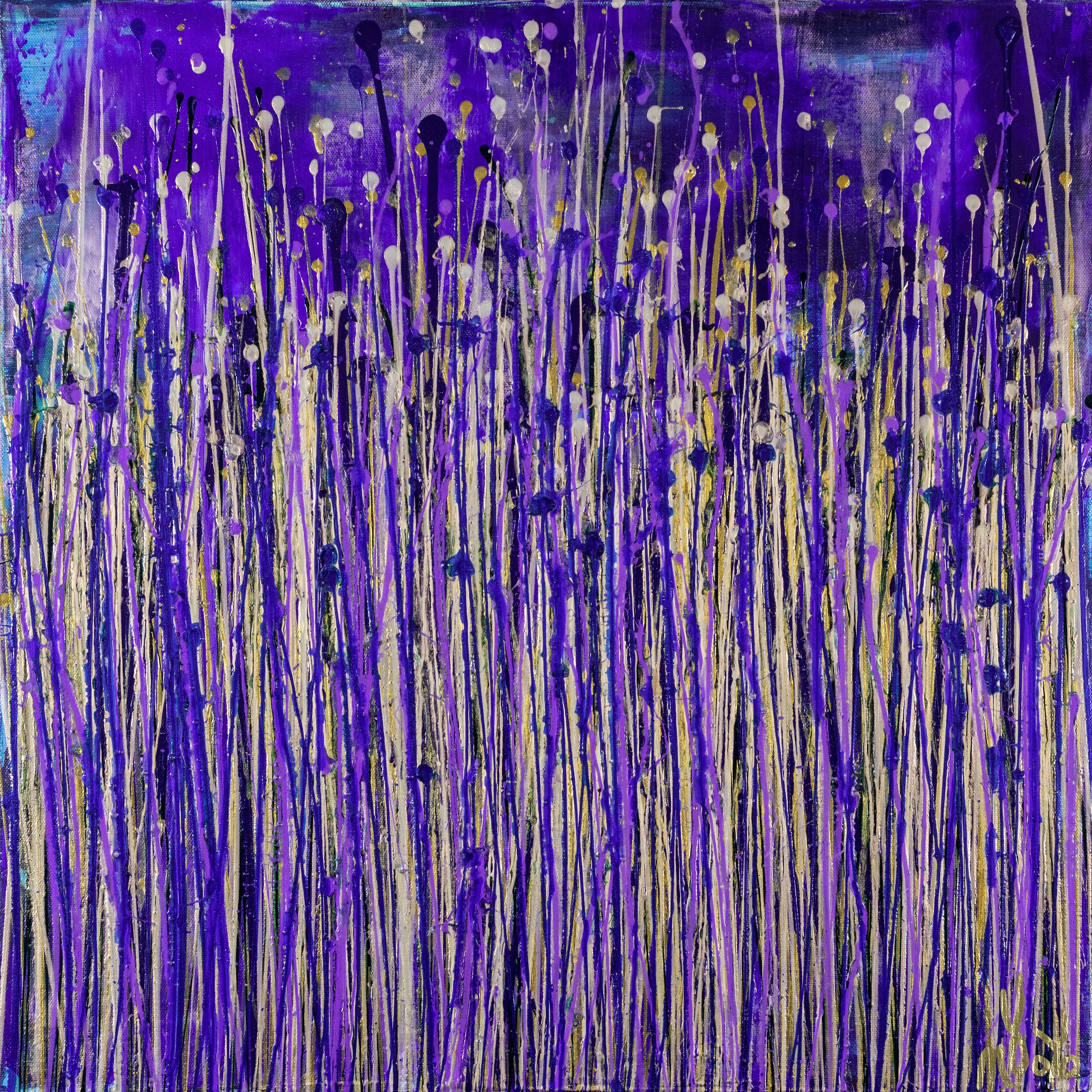 Abstract Painting di Nestor Toro - Radiosa sinergia viola, Pittura, Acrilico su tela