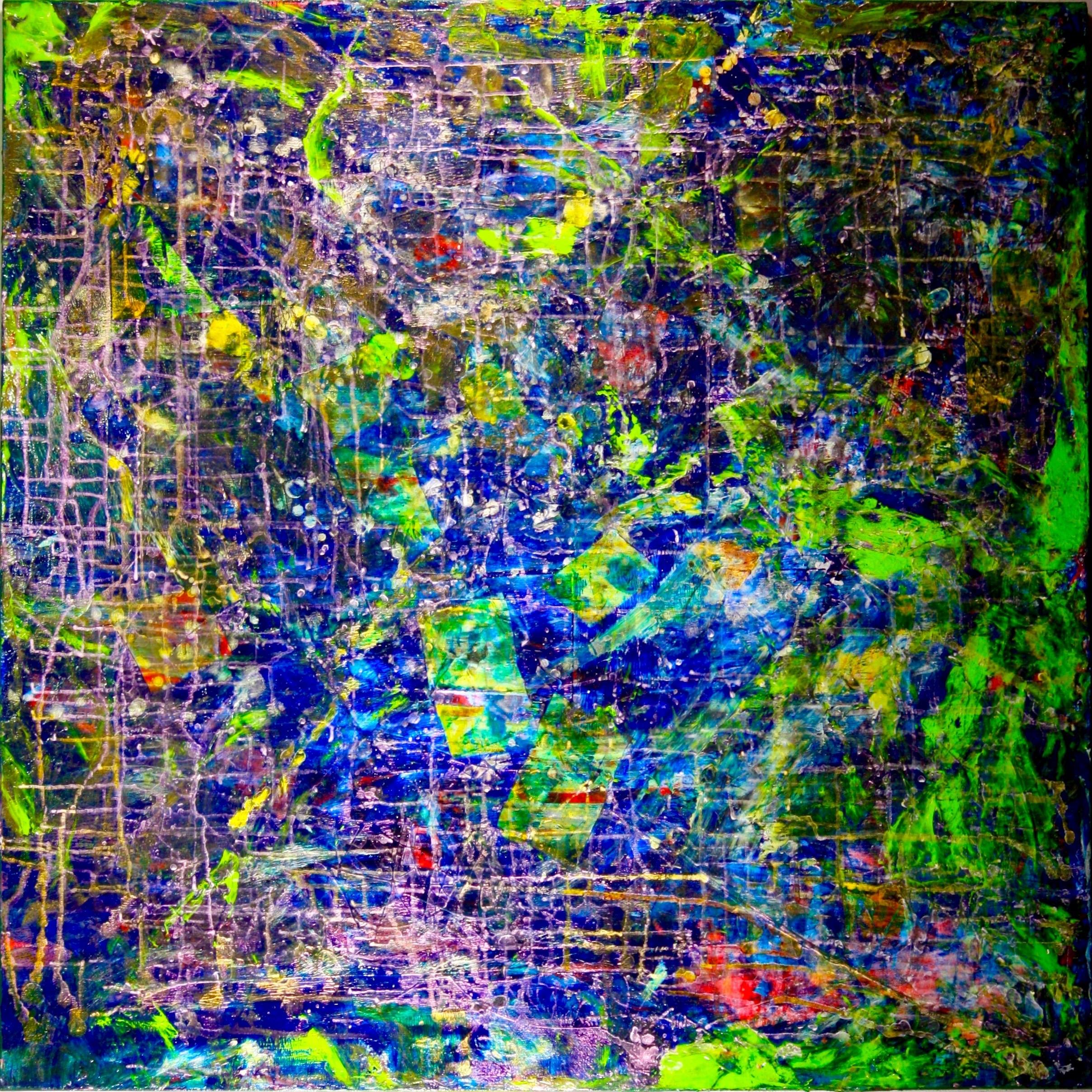 Nestor Toro Abstract Painting - Rain forest Dream III, Painting, Acrylic on Canvas