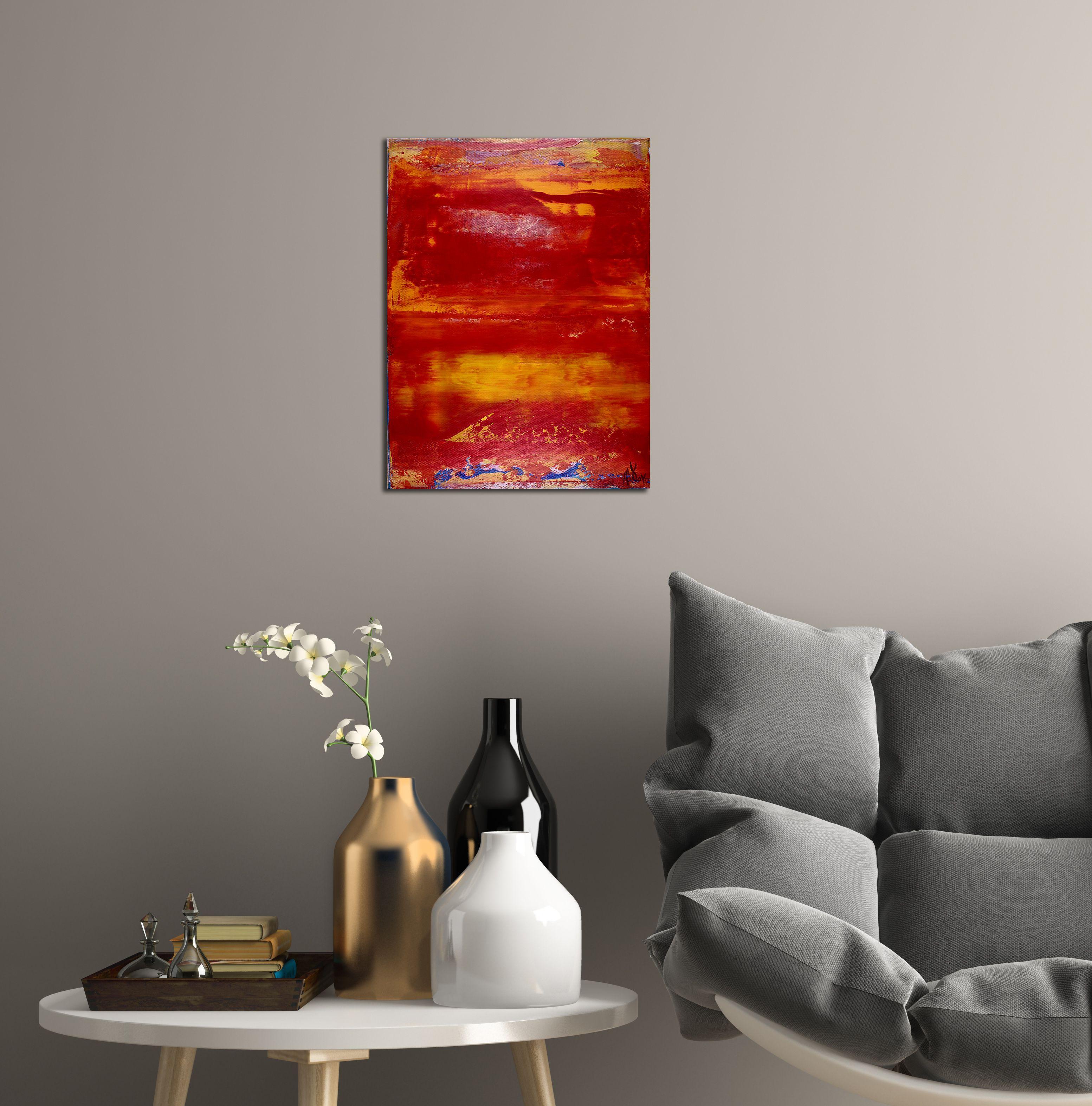 Orizzonte rosso, Pittura, Acrilico su tela - Painting Astratto di Nestor Toro