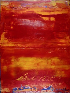 Red Horizon, Painting, Acrylic on Canvas