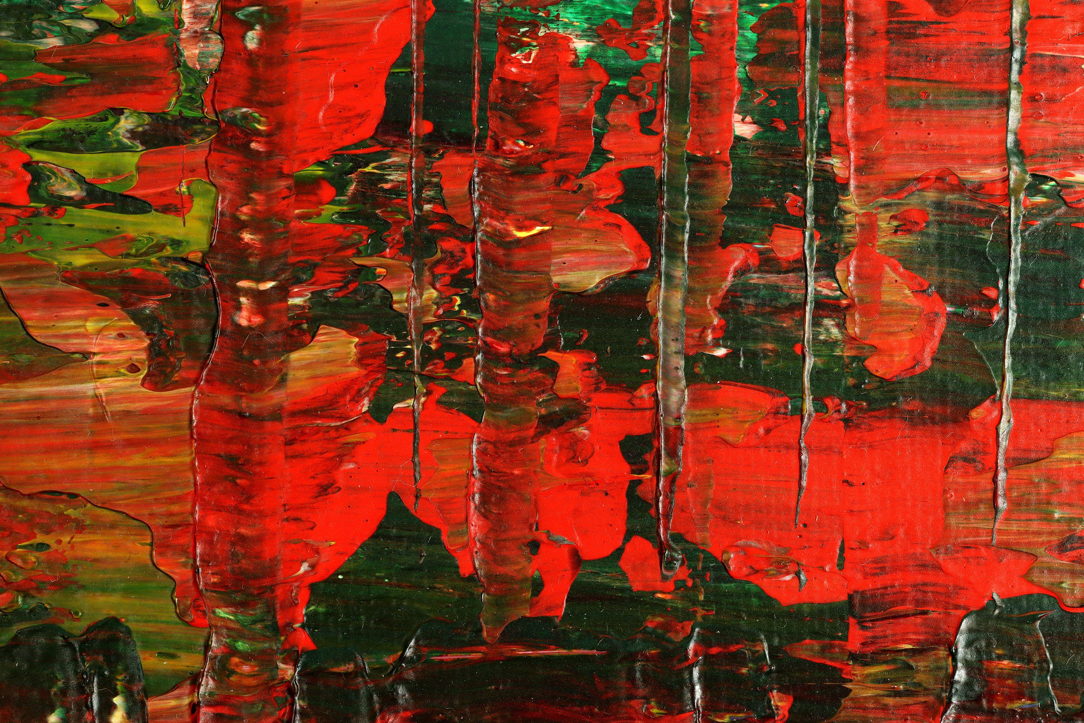 Peinture « Red Valley 2 », acrylique sur toile - Marron Abstract Painting par Nestor Toro