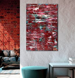 Rotes Tal (Heat wave) 3, Gemälde, Acryl auf Leinwand