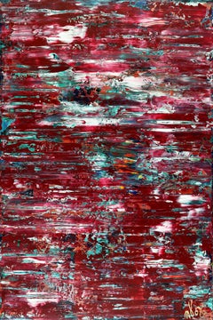 La vallée rouge ( vague de chaleur) 3, peinture, acrylique sur toile