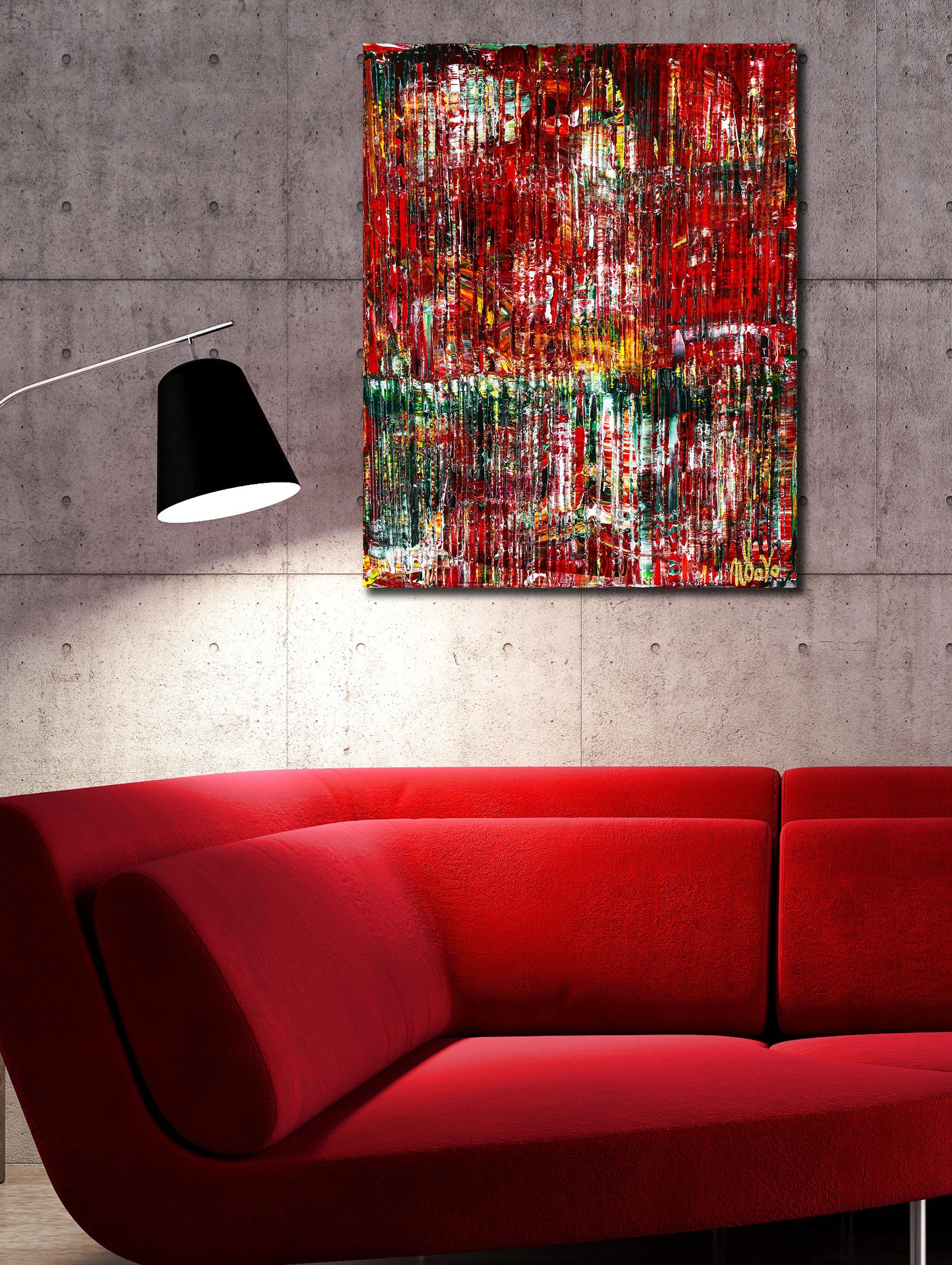 Rotes Tal (Heat wave), Gemälde, Acryl auf Leinwand – Painting von Nestor Toro
