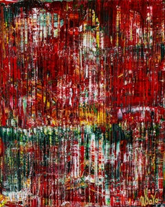 La vallée rouge ( vague de chaleur), peinture, acrylique sur toile