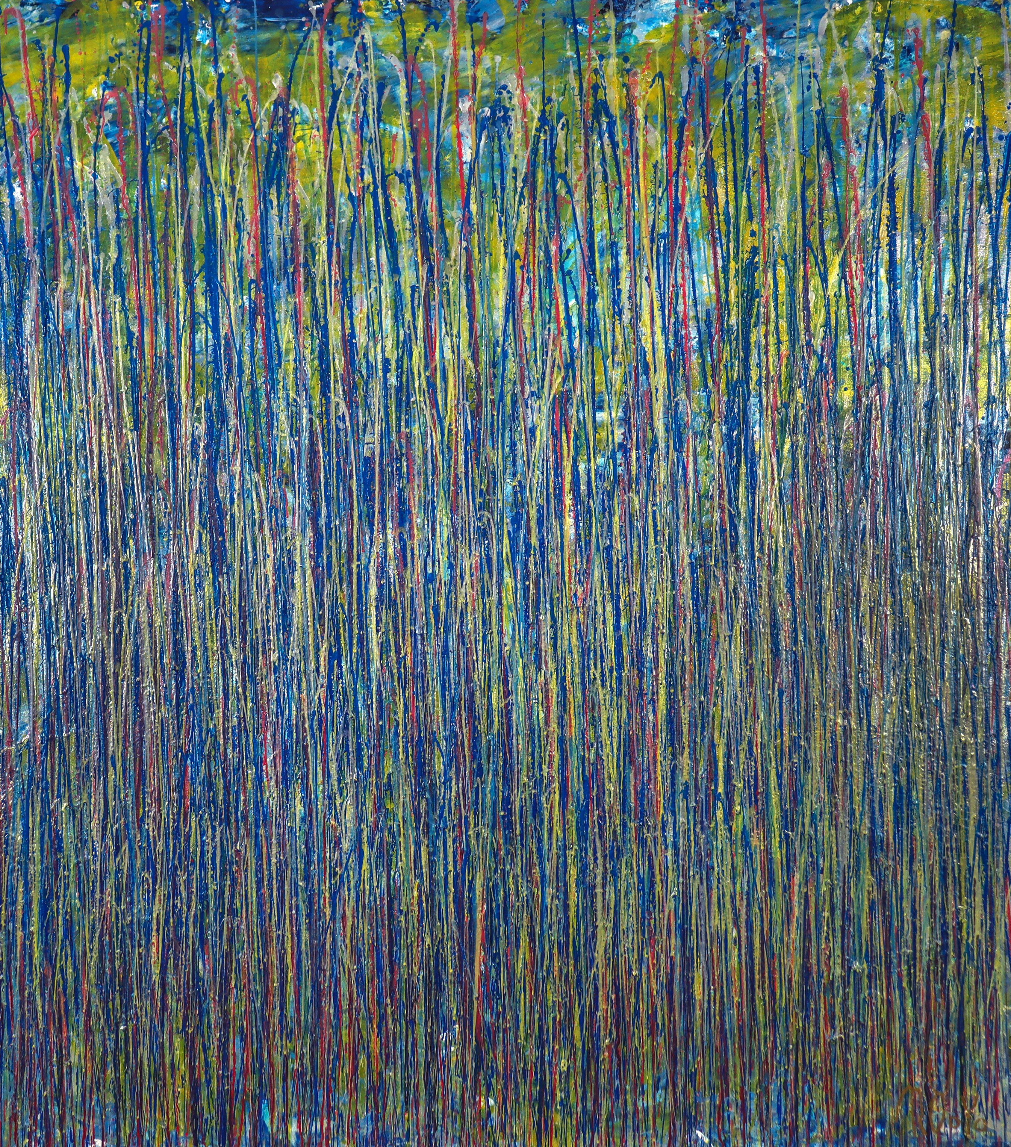 Nestor Toro Abstract Painting - Reflection of colors 6, Painting, Acrylic on Canvas
