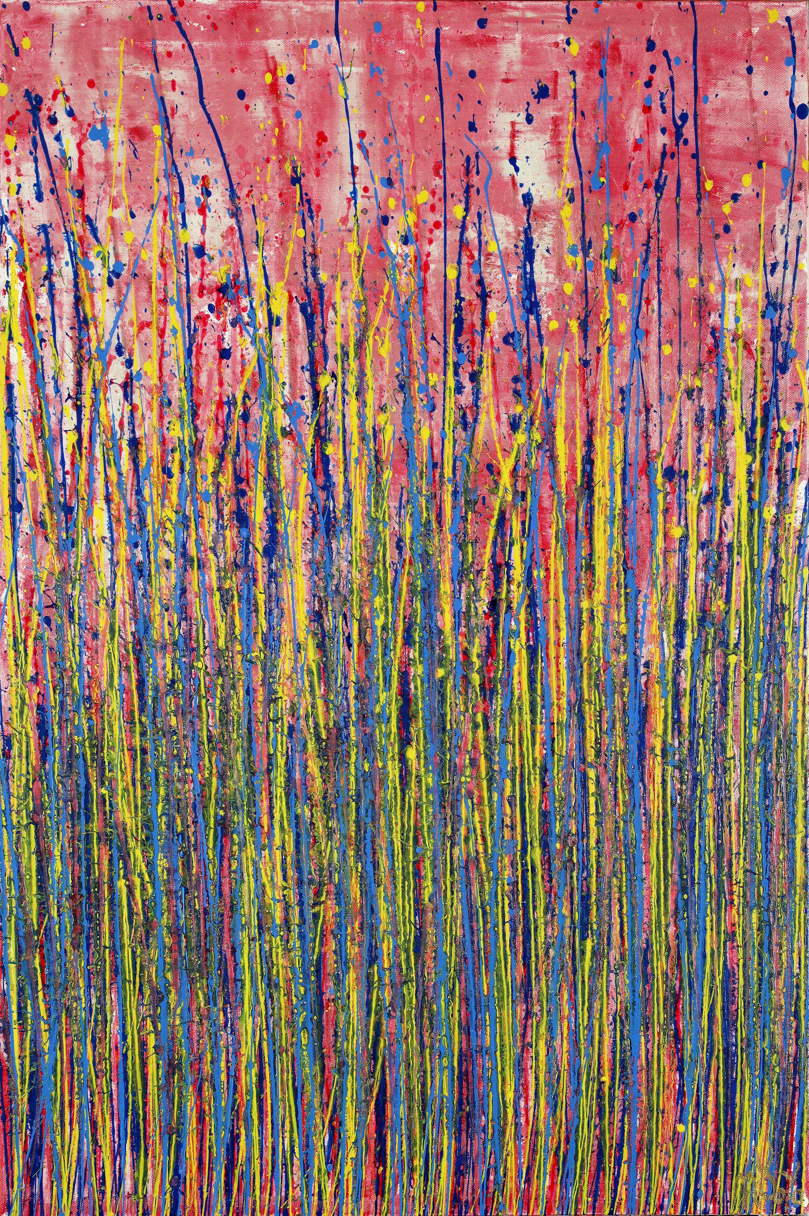 Nestor Toro Abstract Painting - Reflection of colors 9, Painting, Acrylic on Canvas