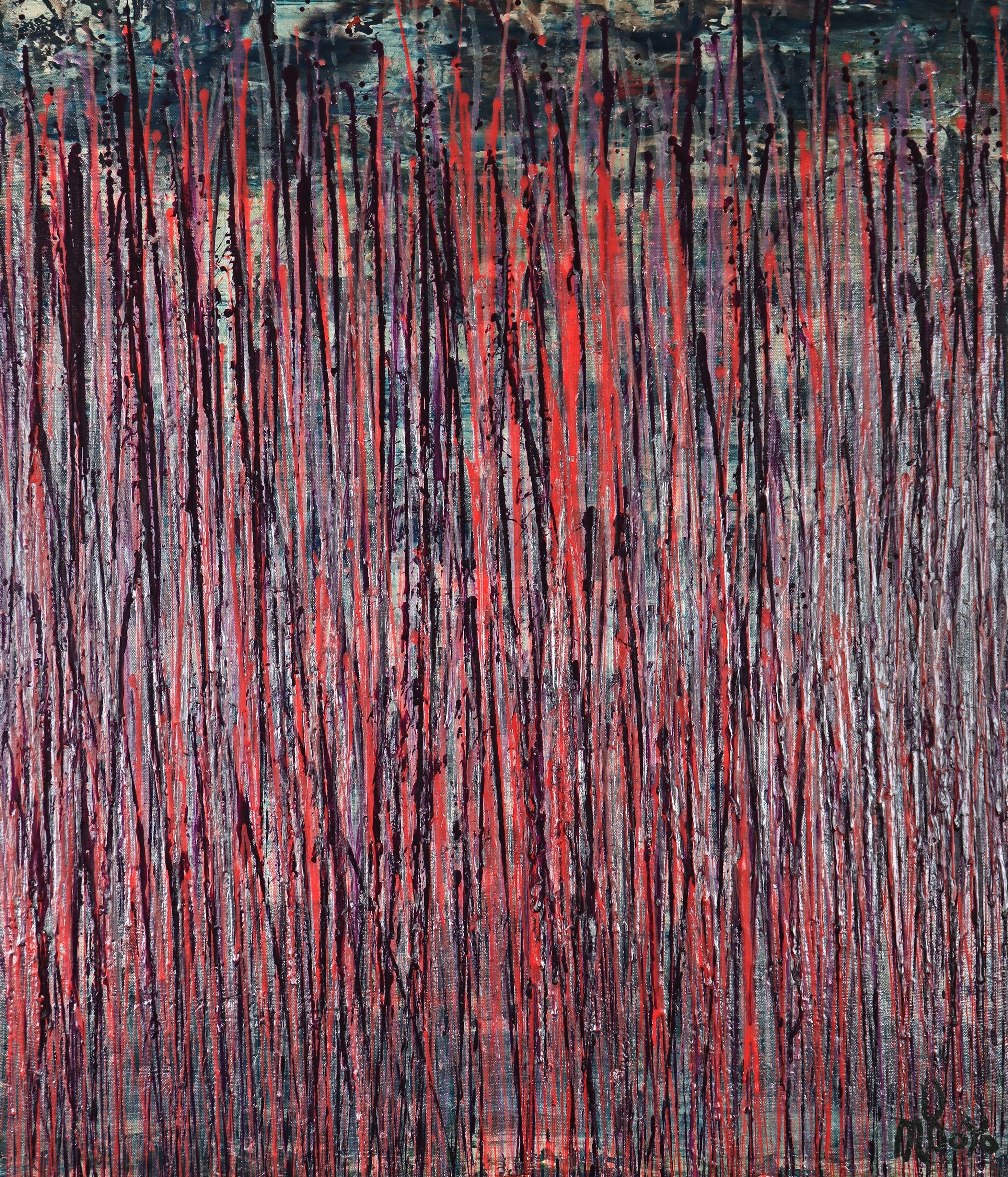 Abstract Painting di Nestor Toro - Riflesso di colori, Pittura, Acrilico su tela